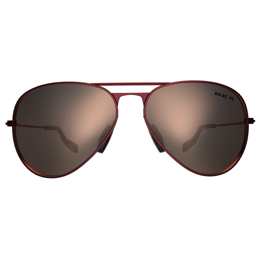BEX Burgundy & Gold Retro Wesley Sunglasses for Men & Women – Vintage Style UV Protection Shades for Outdoor, Driving, and Fashion