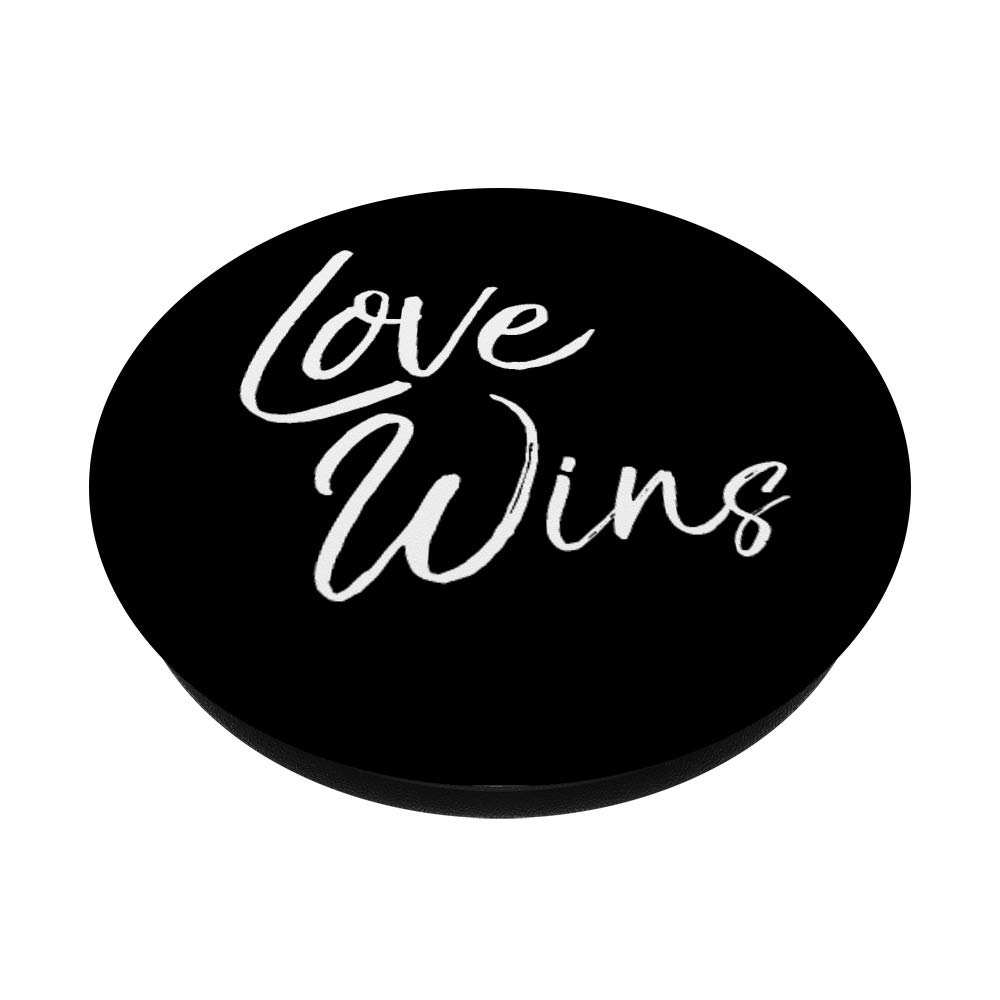 Christian PopSocket Grip - Love Wins Conquers All Bible Verse Design - Swappable Phone & Tablet Grip for Daily Use, Church, and Inspirational Moments