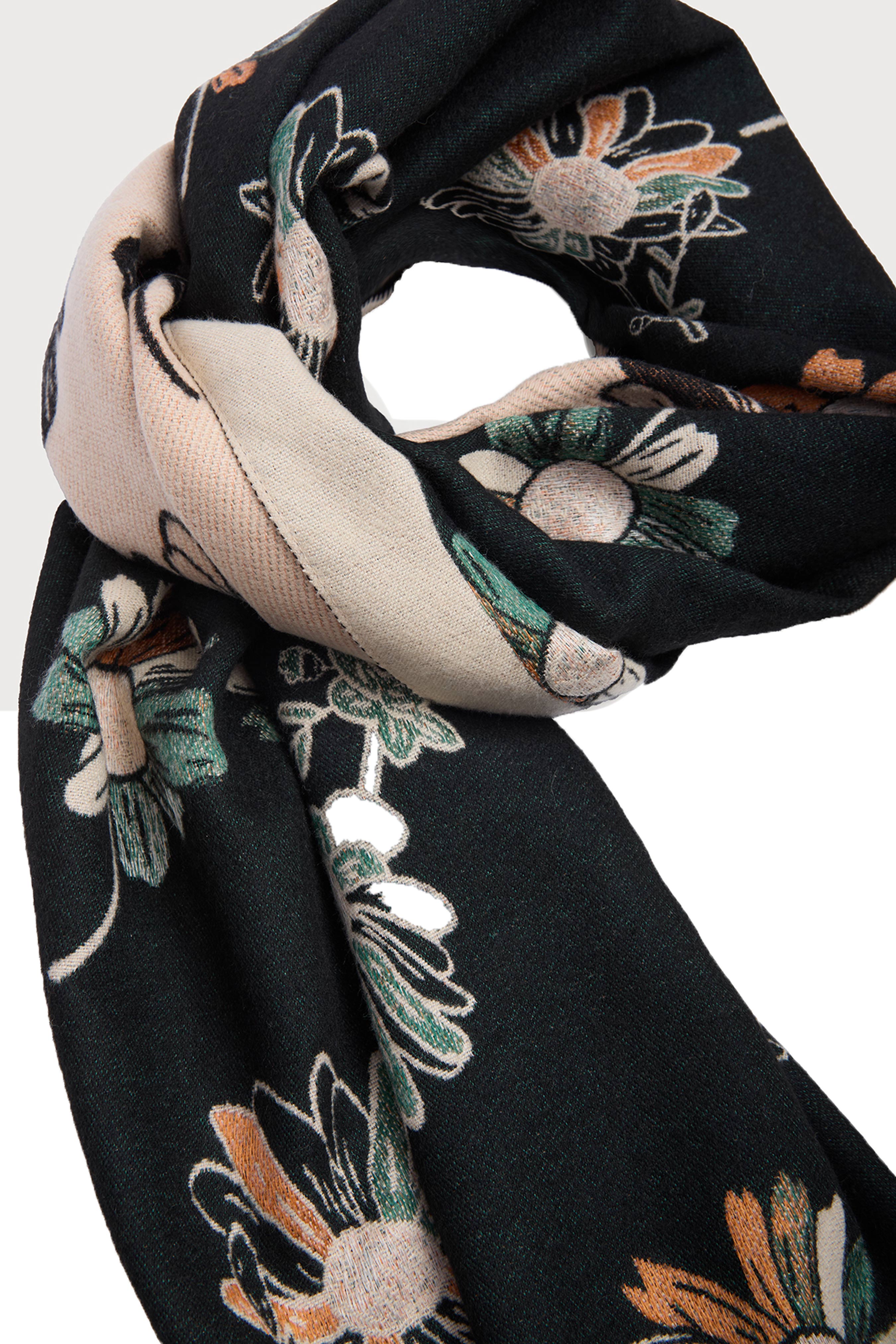 Floral Daisy Reversible Scarf - Lightweight Womens Fashion Accessory for Spring & Summer Outfits - Perfect for Office, Travel and Casual Wear