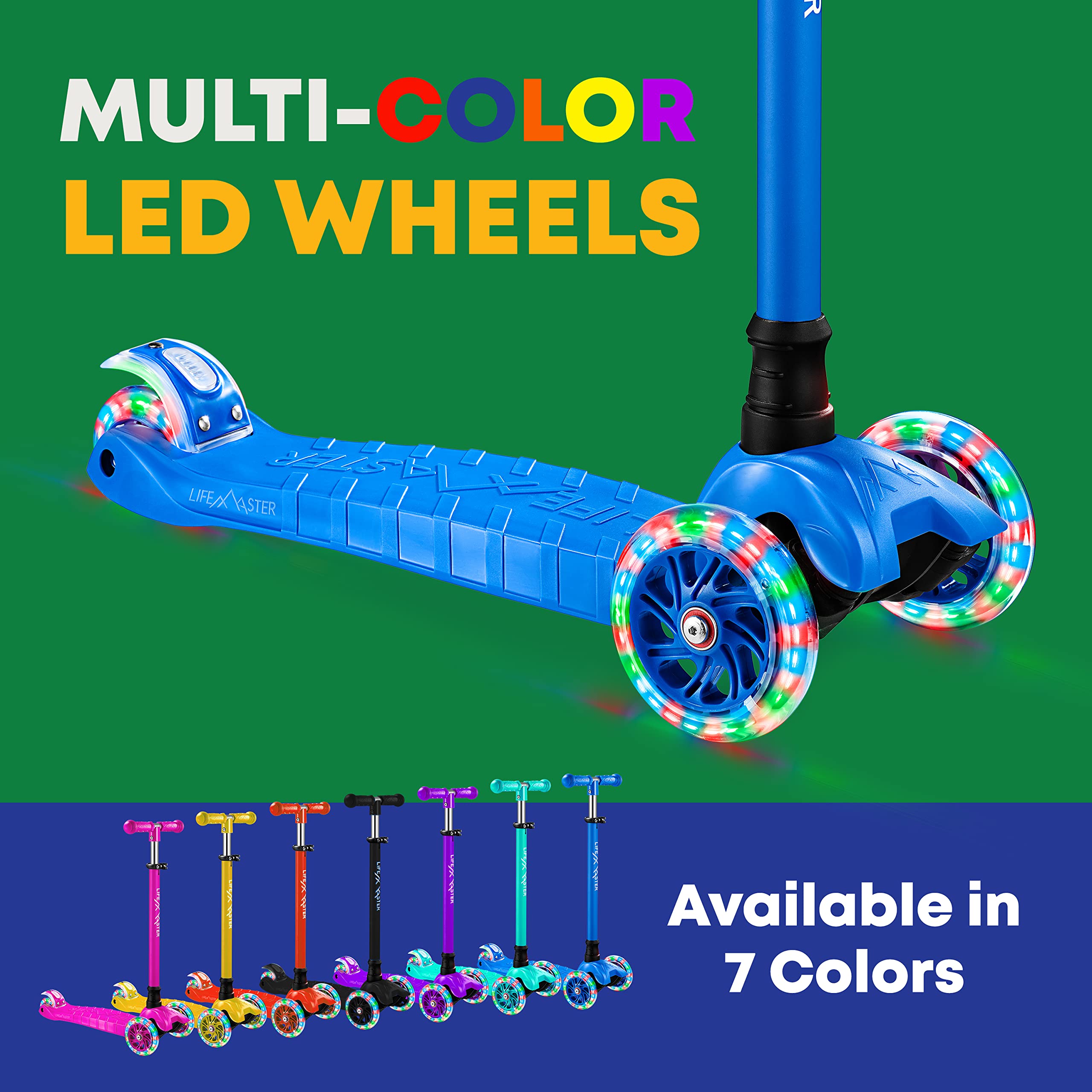 **Best Kids Scooter for Toddlers & Children - 3 Wheel Kick Scooter with LED Lights, Adjustable Handlebar - Safe for Indoor & Outdoor Use - Perfect for Playground, Park & Neighborhood Rides**