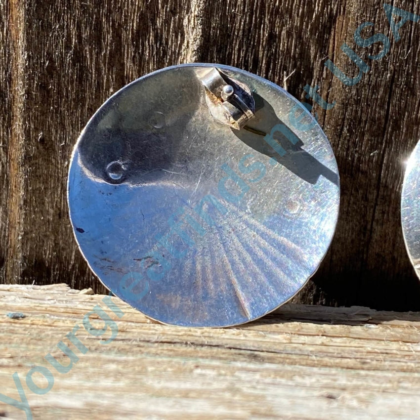 Sterling Silver Turquoise Earrings with Navajo Stamp Design - Handmade Native American Jewelry for Women, Boho Chic Accessories for Everyday Wear & Special Occasions