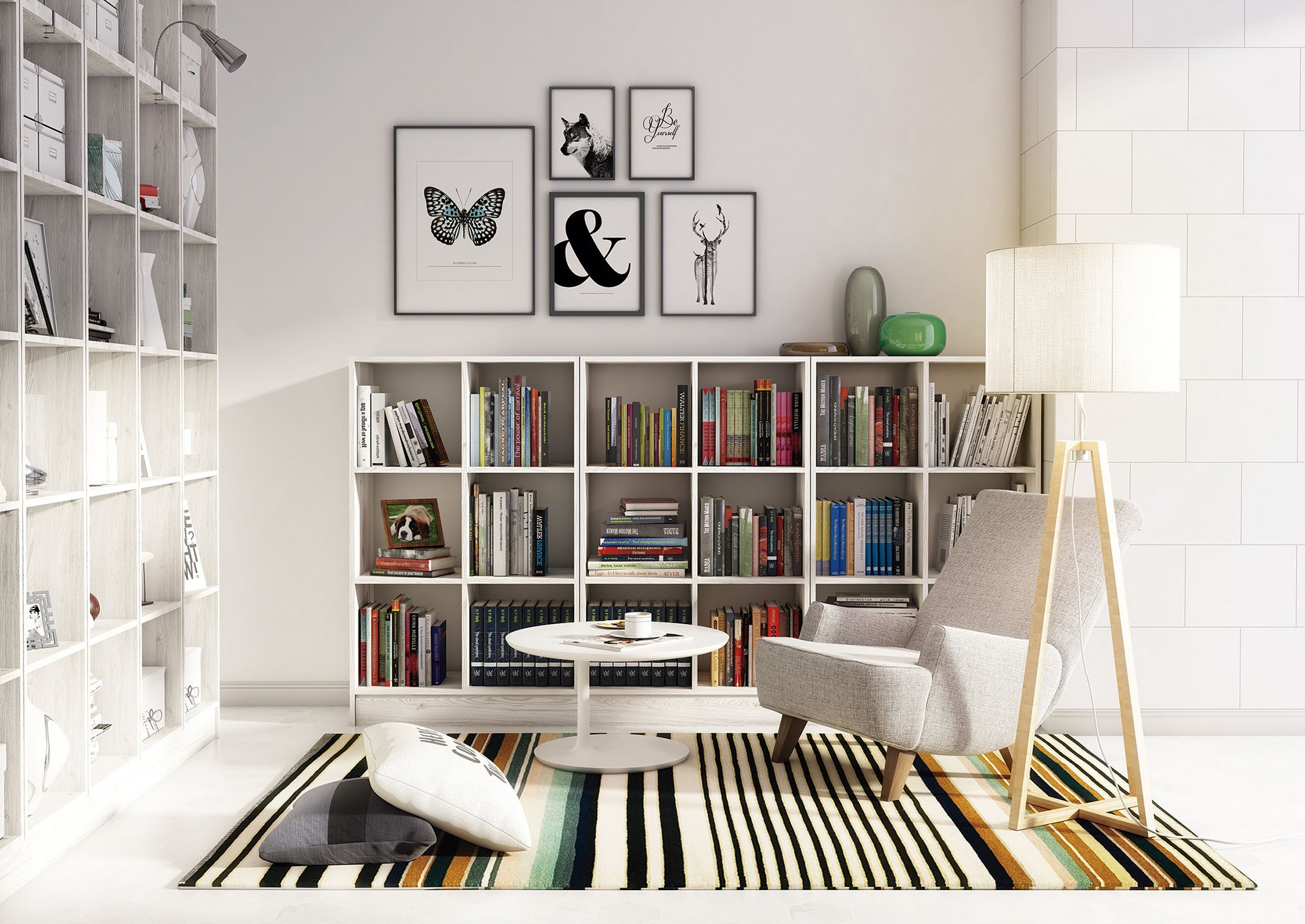 DINAMIC 1-Cube Bookcase with Adjustable Shelves - Perfect for Home Office, Living Room & Bedroom Storage