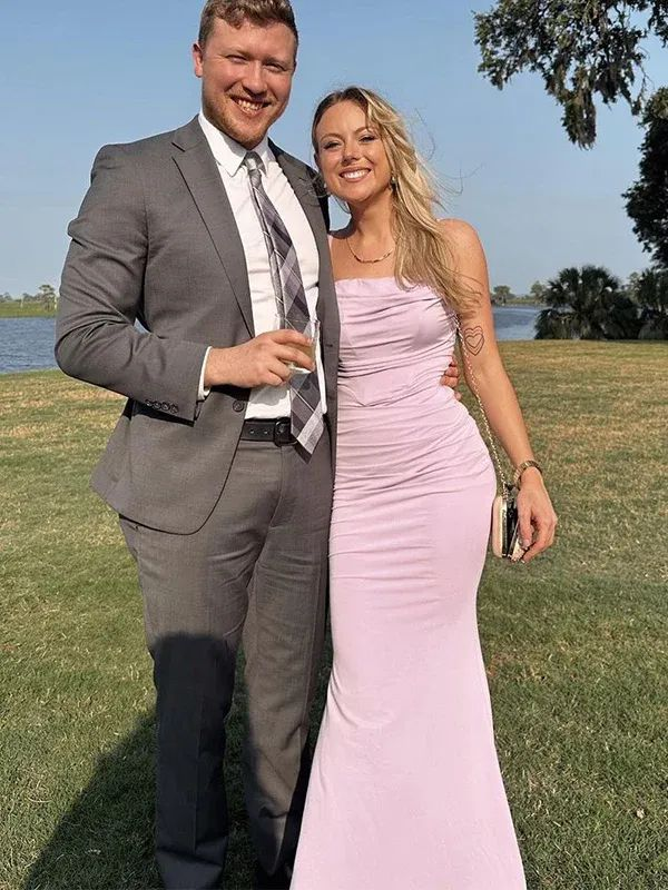 Elegant Mermaid Pink Maxi Long Party Prom Evening Dress J4618 for Women - Perfect for Formal Events, Dances & Special Occasions