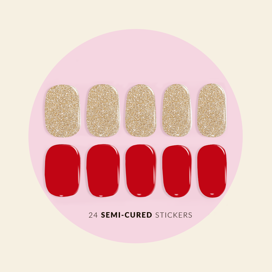 Mitty Semi-Cured Gel Nail Stickers - Classique Collection | DIY Salon-Quality Nails at Home | Perfect for Parties, Weddings & Everyday Wear