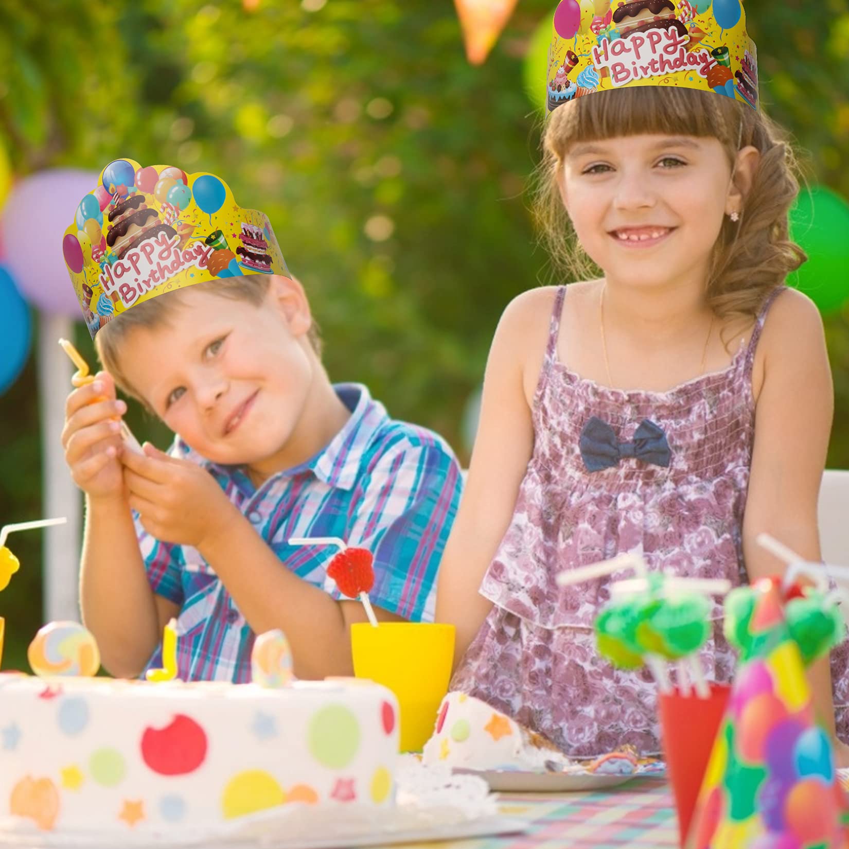 JTIEO 30-Pack Birthday Crowns for Kids - Yellow Classroom Birthday Hats for School, Home & Party Supplies | Perfect for Birthday Celebrations, Classroom Rewards & Special Events