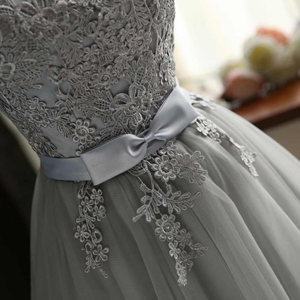 Holibanna Floral Lace Strapless Bridesmaid Dress - Short Prom Evening Gown for Women, Slim Wedding Pageant Dress - Perfect for Bridal Parties, Cocktail Events & Formal Occasions