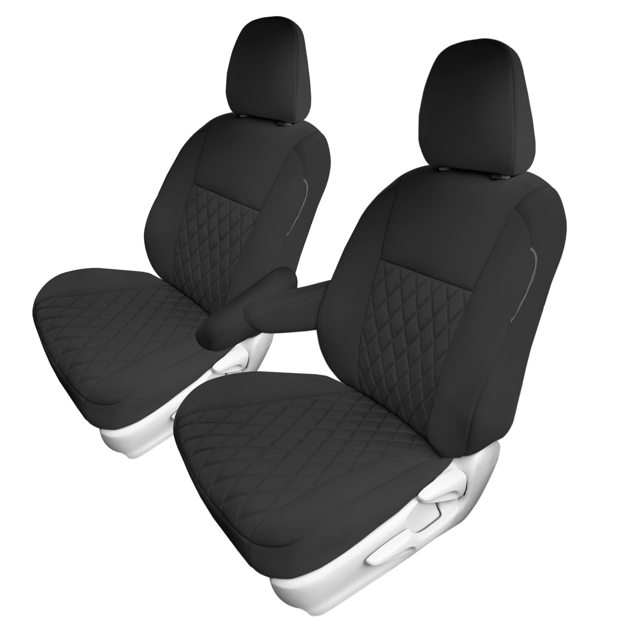 FH Group Custom Fit Neoprene Seat Covers for 2011-2020 Toyota Sienna | Waterproof Neosupreme Automotive Seat Protectors | Front Set Black | Perfect for Family Road Trips & Daily Commute