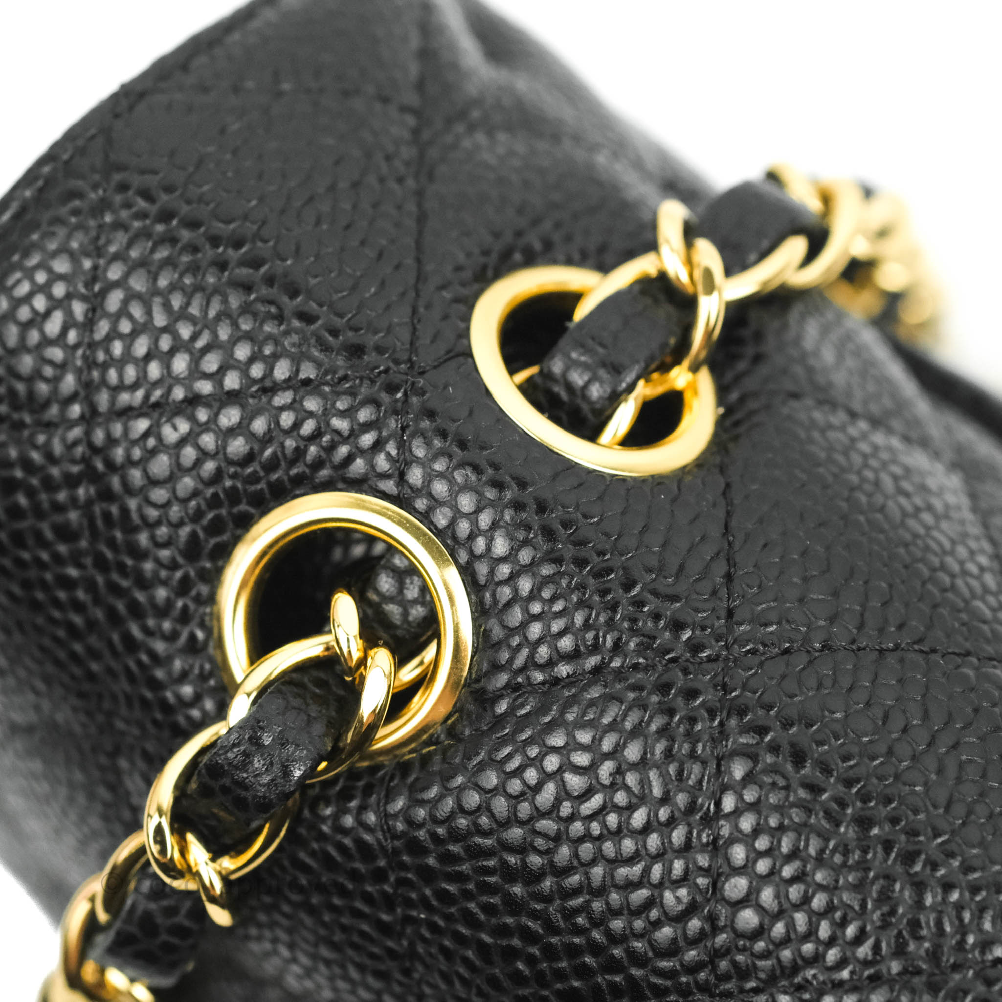 Chanel Classic M/L Medium Double Flap Bag in Black Caviar Leather with 24K Gold Hardware - Luxury Handbag for Women, Perfect for Evening Events & Special Occasions