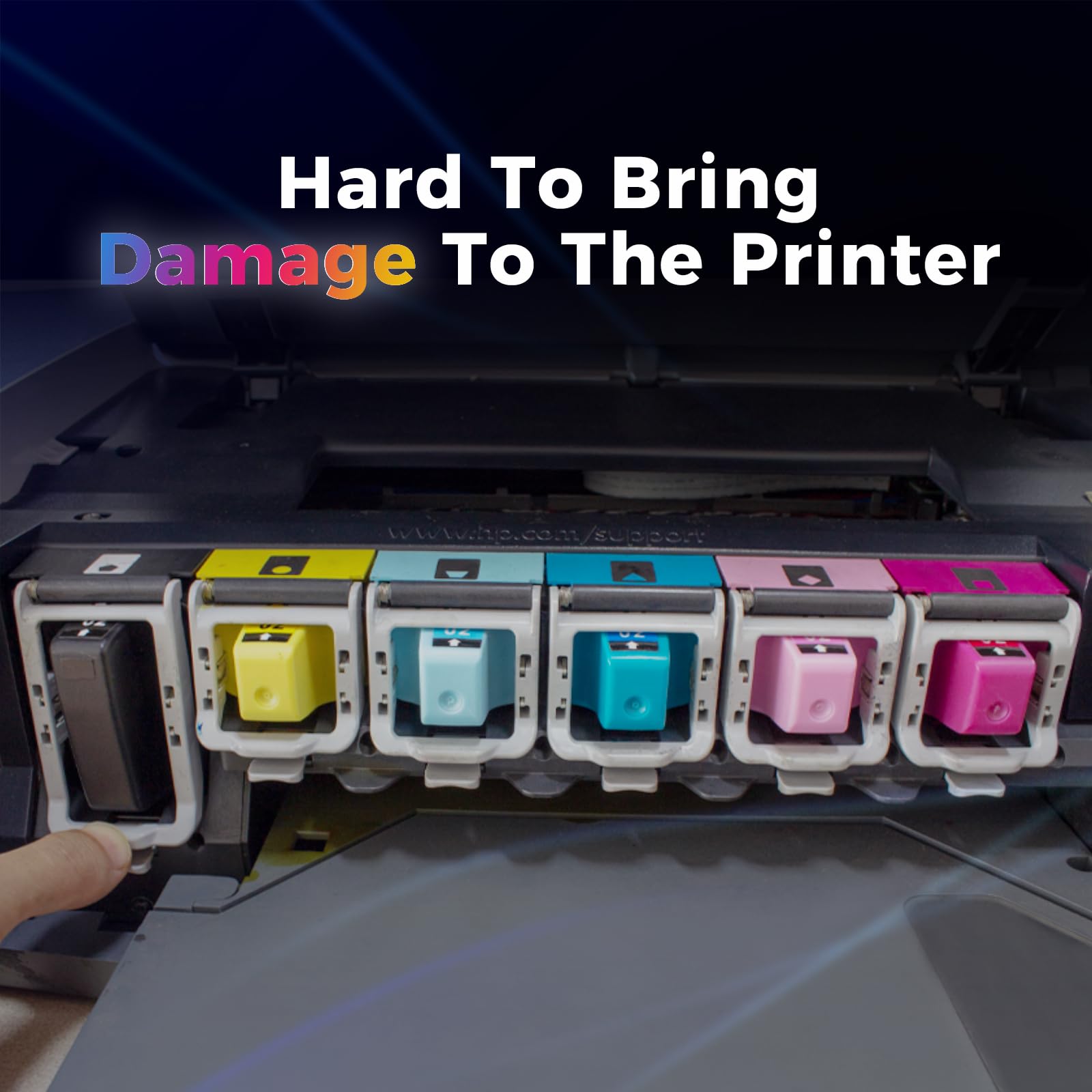Remanufactured HP 02 Ink Cartridges (12-Pack) - Compatible with HP PhotoSmart C6280, C7280, 8250, D7460, C8180, C6250 Printers - 2BK/2C/2M/2Y/2LC/2LM | Perfect for Home Office Printing, Photo Printing & Document Printing