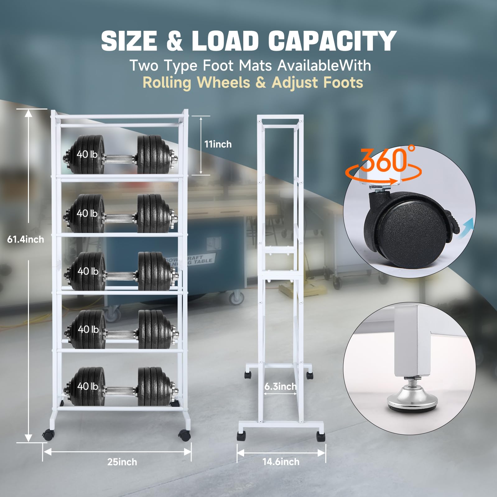 Heavy Duty 6-Tier Metal 3D Printer Filament Storage Rack with Wheels - PLA/ABS/TPU/Nylon Filament Spool Holder Organizer for Home & Office Use (Black)