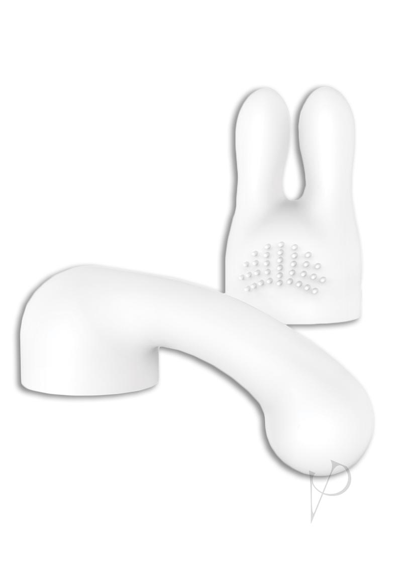 Bodywand Curve Silicone G Spot and Clitoral Stimulator Attachment Set - White | Dual Pleasure Massager for Women | Perfect for Solo Play & Couples Intimacy