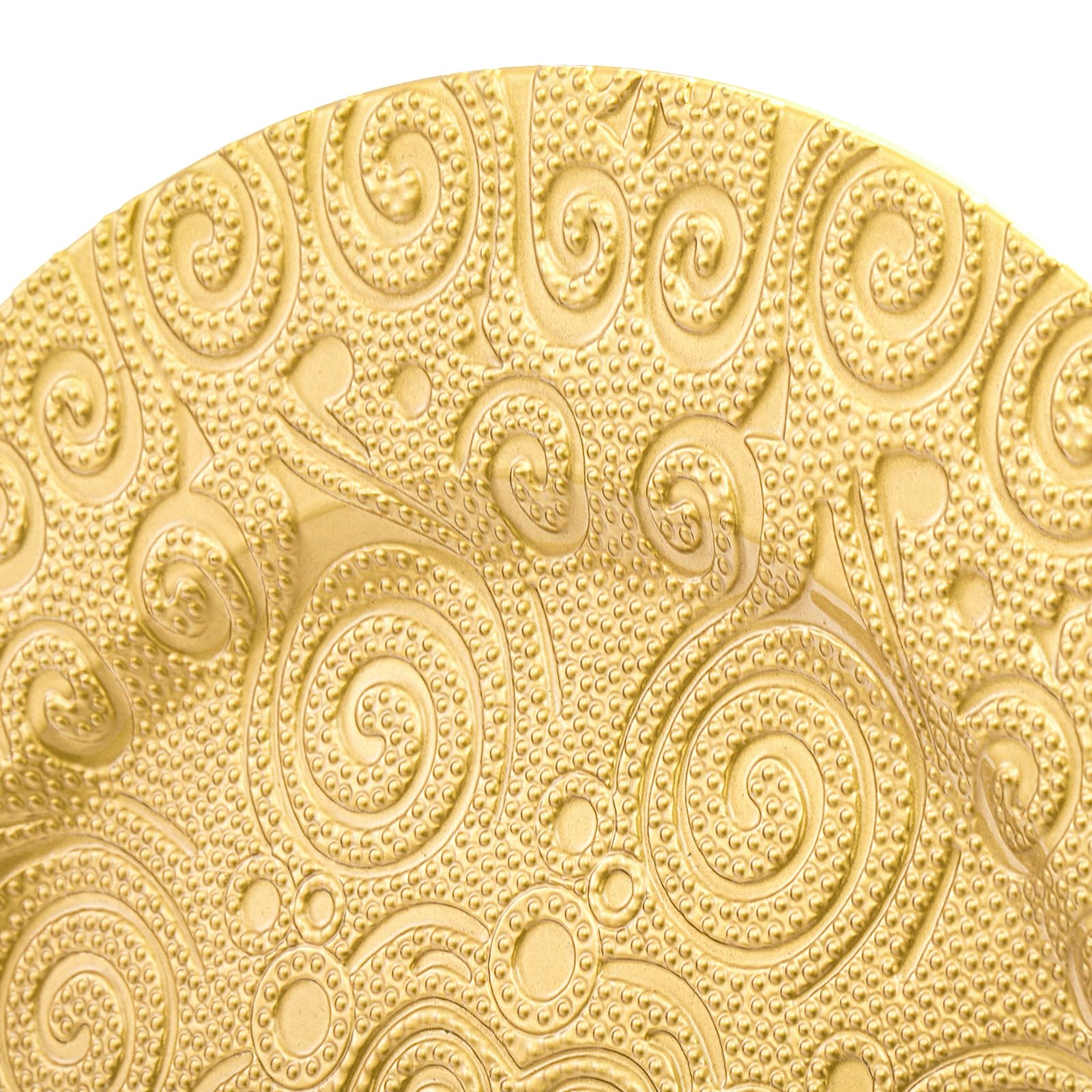 SOUJOY 12 Pack Gold Charger Plates - 13 Inch Elegant Plastic Dinner Plates with Phoenix Design, Reusable Round Serving Plates for Wedding Decor, Party Tableware, Anniversary & Thanksgiving Dinner Settings - Perfect for Formal Events, Holiday Gatherings & Special Occasions