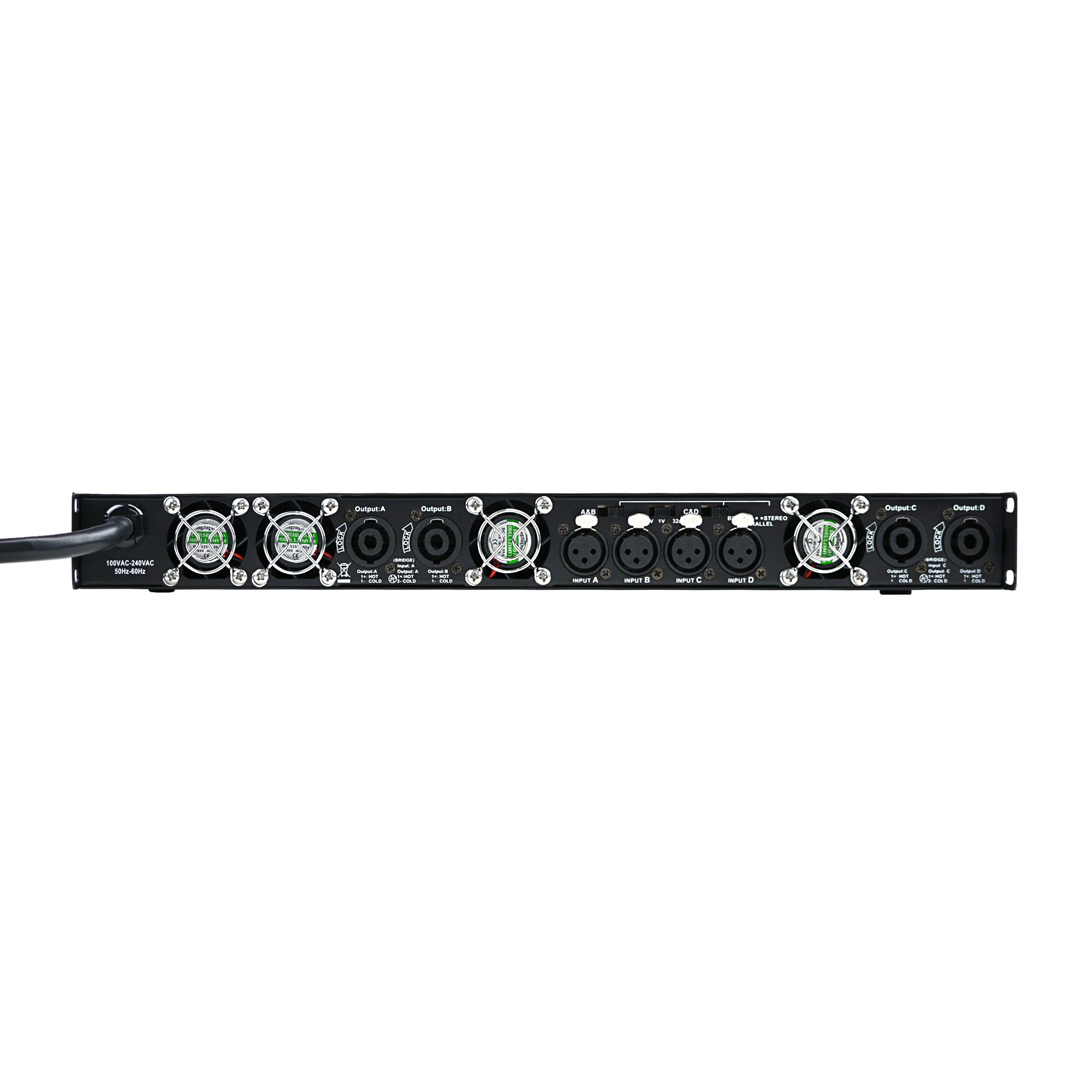 4 Channel Professional Power Amplifier 7000W (AQS 7000D) - Perfect for Car Audio Systems, DJ Equipment & Live Performances