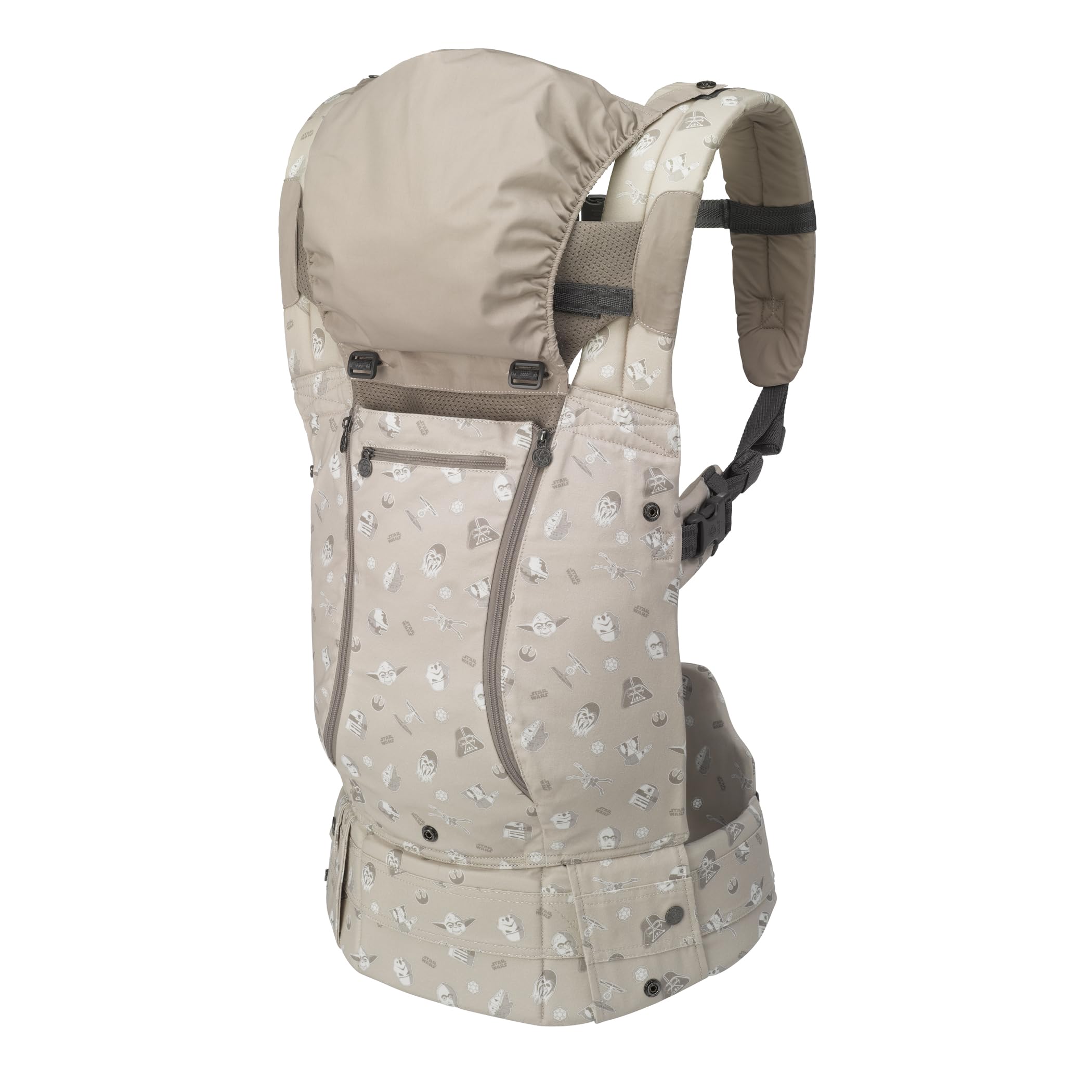 LÍLLÉbaby Complete All Seasons Ergonomic 6-in-1 Baby Carrier for Newborn to Toddler (7-45 lbs) - 360 Degree Adjustable, Lumbar Support, Inward & Outward Facing - Disney Star Wars Imperial Squadron Design - Perfect for Shopping, Hiking & Daily Parenting