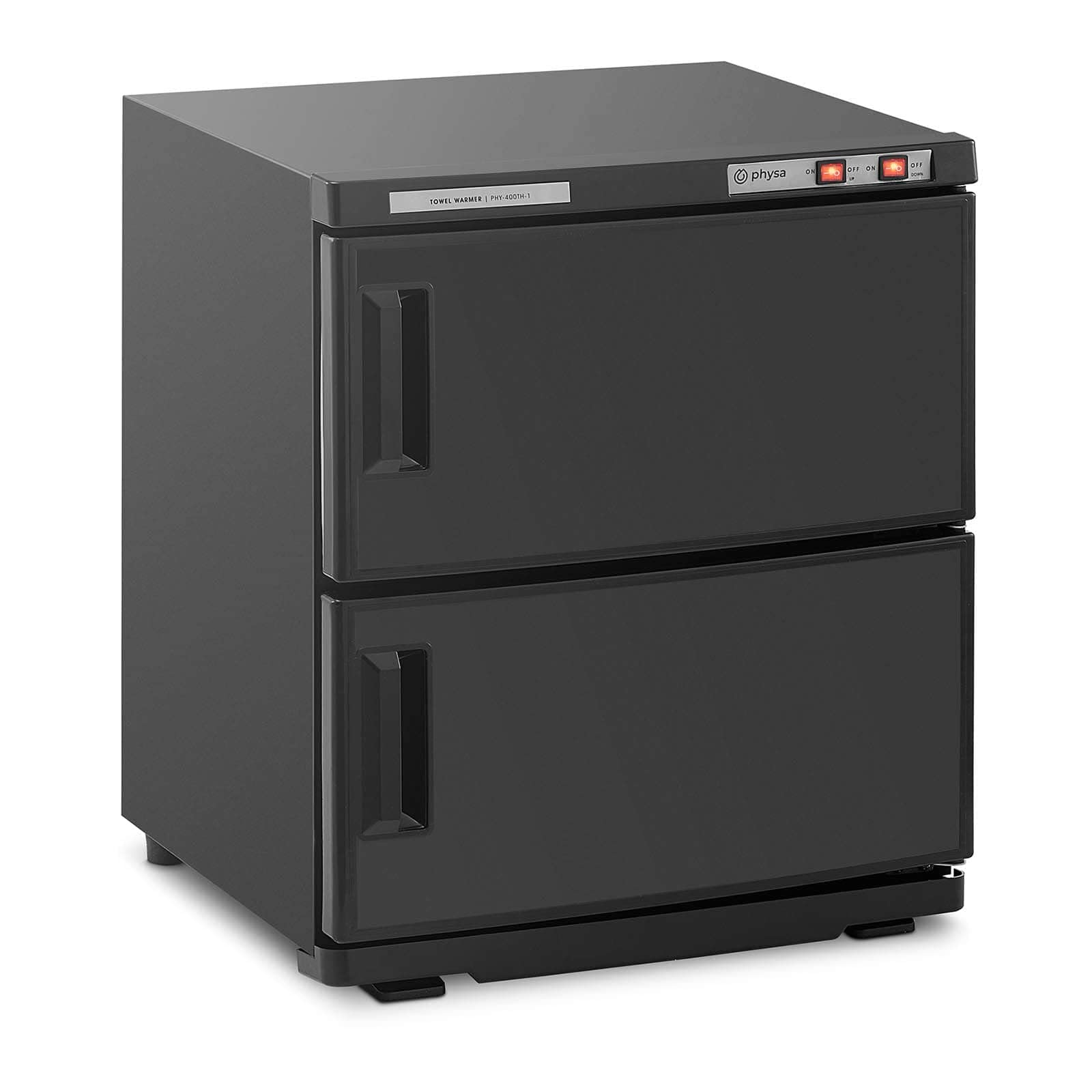 Physa PHY-400TH-1 Black UV Sterilizing Towel Warmer - 450W Fast Heating to 70°C for Spa, Salon & Home Use - Compact Cosmetic & Compress Warmer for Facial, Massage & Beauty Treatments