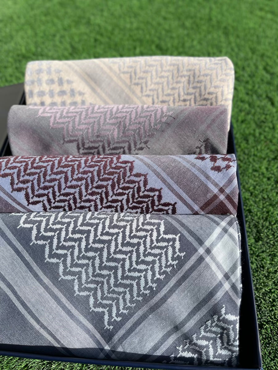 Exclusive Moonstone Collection 4-Piece Luxury Keffiyeh Box Set - Limited Edition Scarf Set for Women & Men - Perfect for Travel, Fashion & Gift Giving