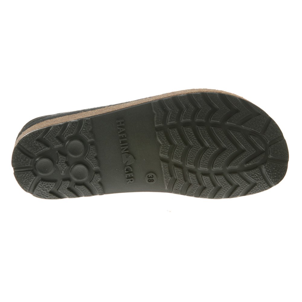 HAFLINGER Women's Charcoal Wool Slippers GZL 47 (US Men's 14) B(M) US - Cozy House Shoes for Winter Comfort & Warmth at Home