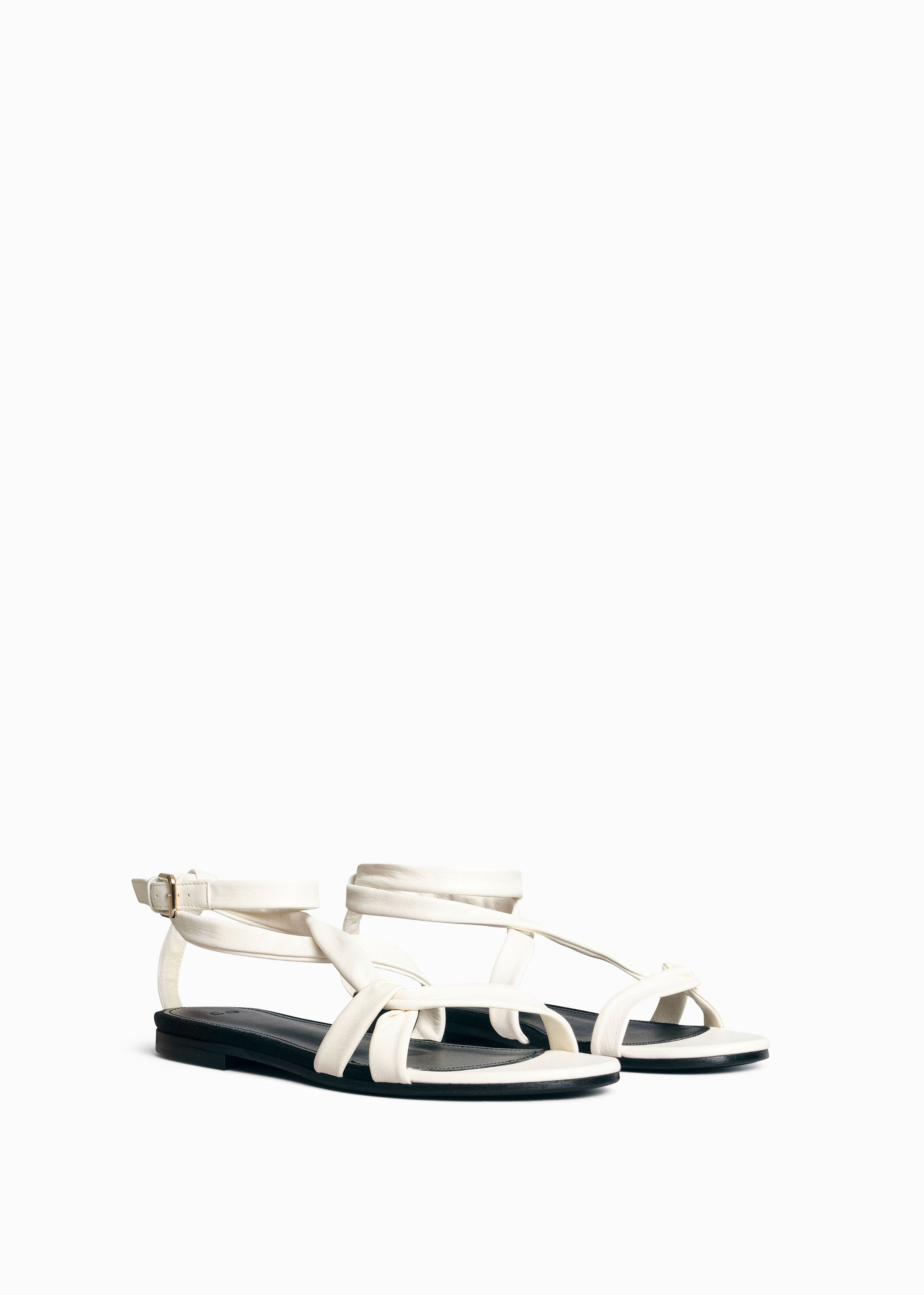 Ivory Asymmetric Sandals for Women - Comfortable Summer Beach Sandals with Unique Design, Perfect for Vacation, Poolside, and Casual Outings