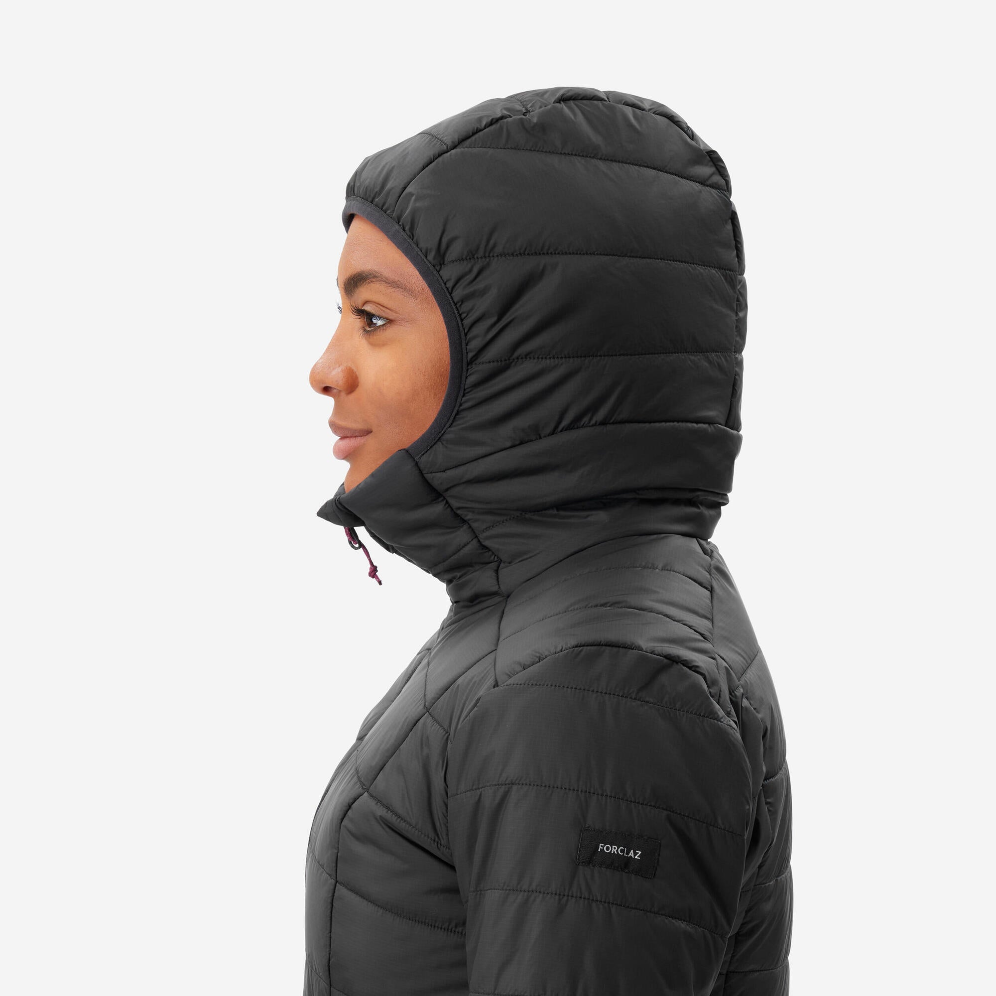 Forclaz Women's MT100 Lightweight Hooded Synthetic Jacket - Waterproof Windbreaker for Hiking, Camping & Outdoor Adventures
