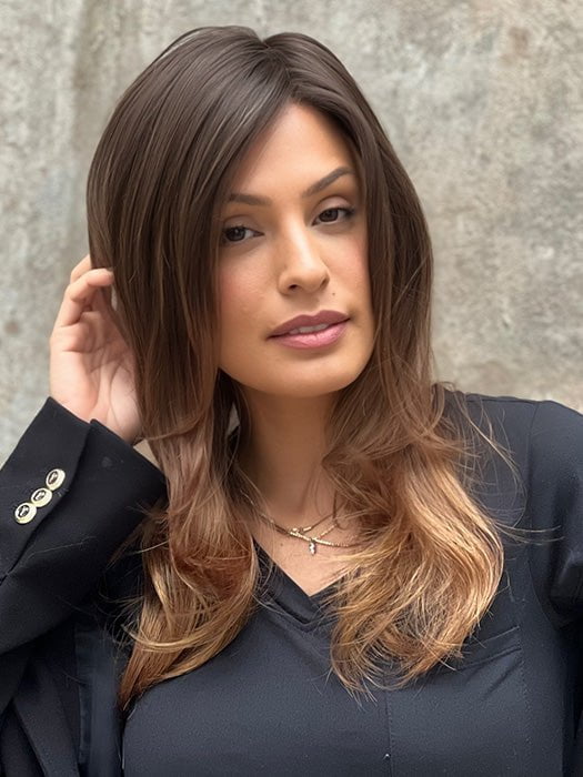 Courtney Synthetic Lace Front Wig with Mono Top - Natural Looking Human Hair Wig for Women - Perfect for Daily Wear, Cosplay & Special Occasions