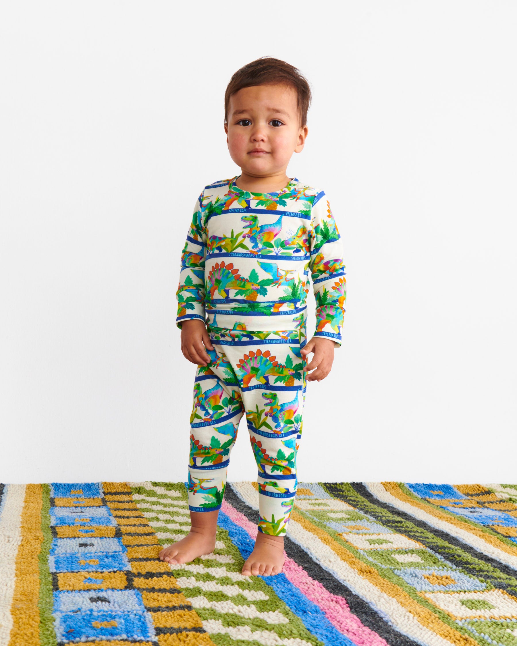 Dino Safari Organic Cotton Long Sleeve Baby Romper Jumpsuit - Soft & Comfortable Outfit for Boys & Girls - Perfect for Playtime, Outdoor Adventures & Photo Shoots