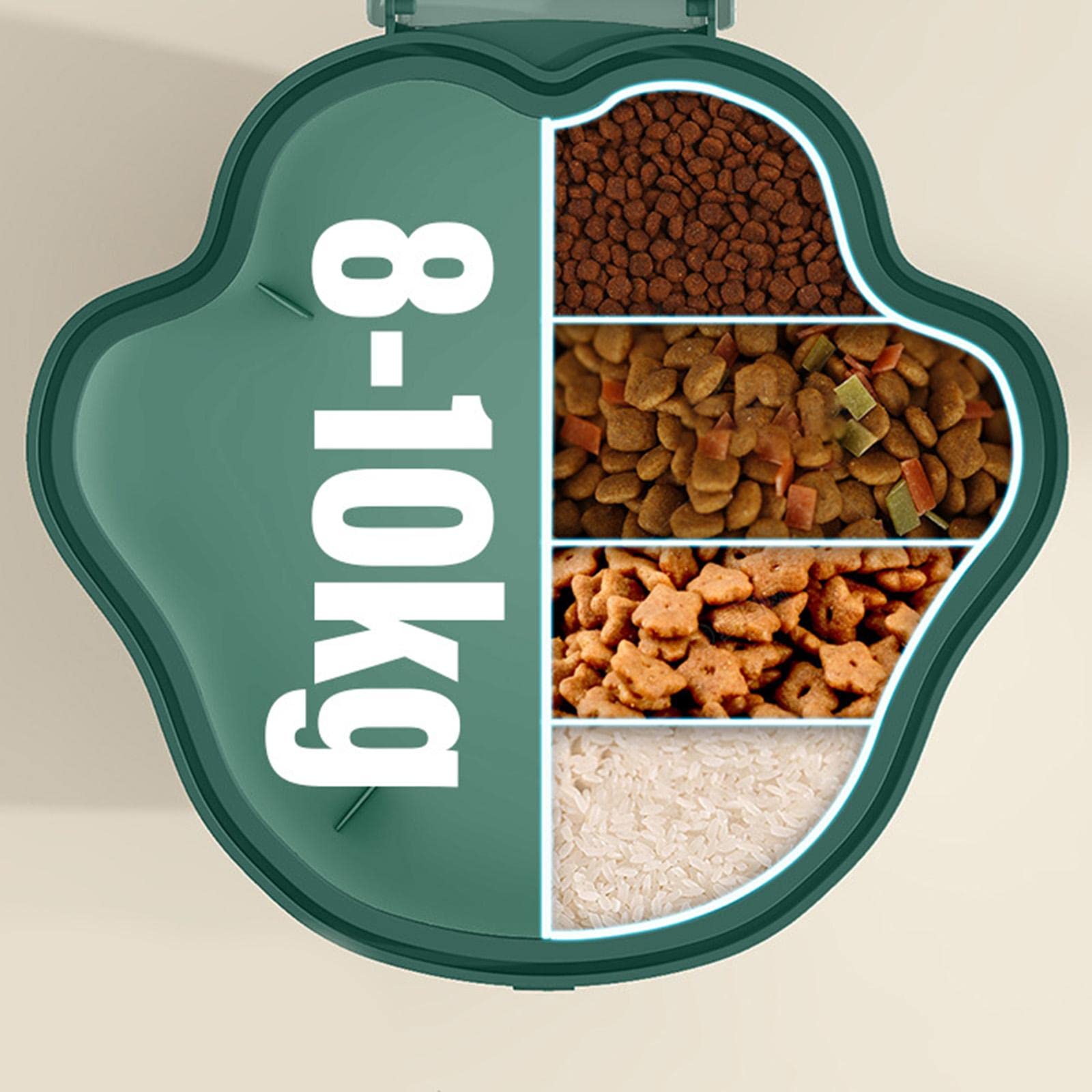 10KG Airtight Dog Food Storage Container with Lid - Large Pet Food Dispenser for Dry Kibble, Cereal, Rice - BPA-Free Plastic, Green - Perfect for Kitchen, Pantry & Pet Feeding Areas