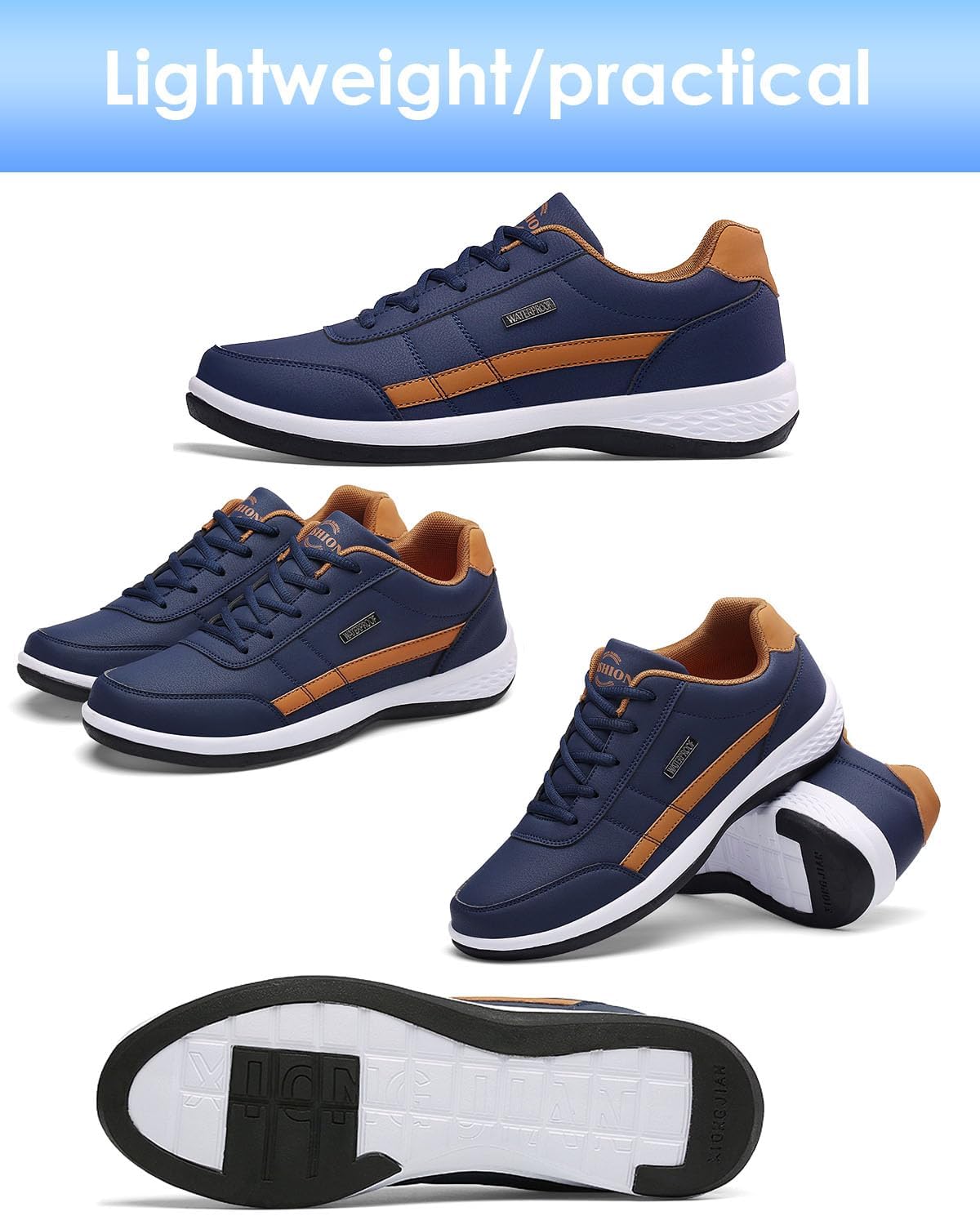 Men's All-Season Comfortable Non-Slip Jogging Shoes for Outdoor Walking, Park, Gym & Workout - Breathable Lace-Up Sneakers for Running, Training & Daily Wear