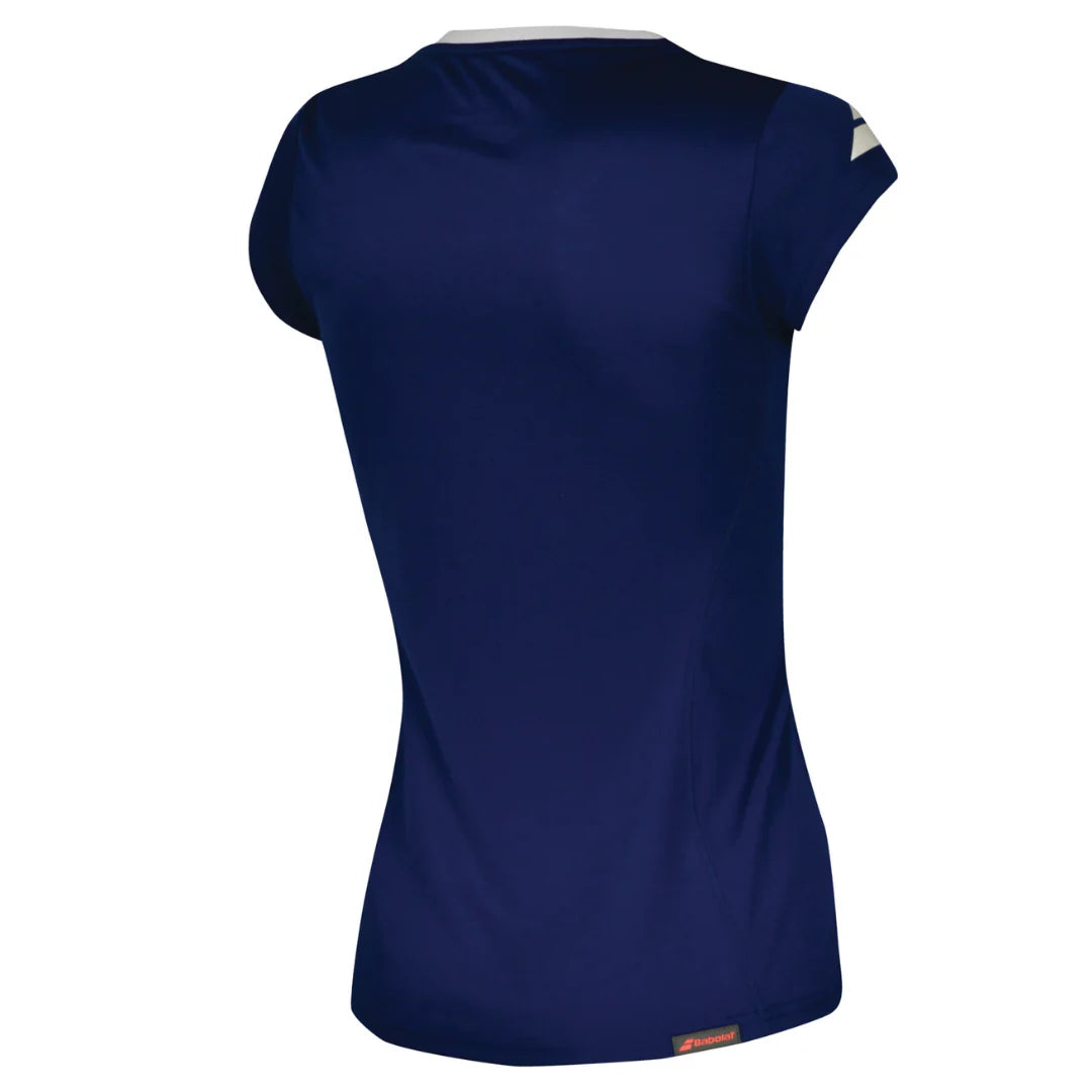 Babolat Girls Core Flag Club Tee - Comfortable Tennis Shirt for Kids in Estate Blue | Perfect for Junior Tennis Training & Matches