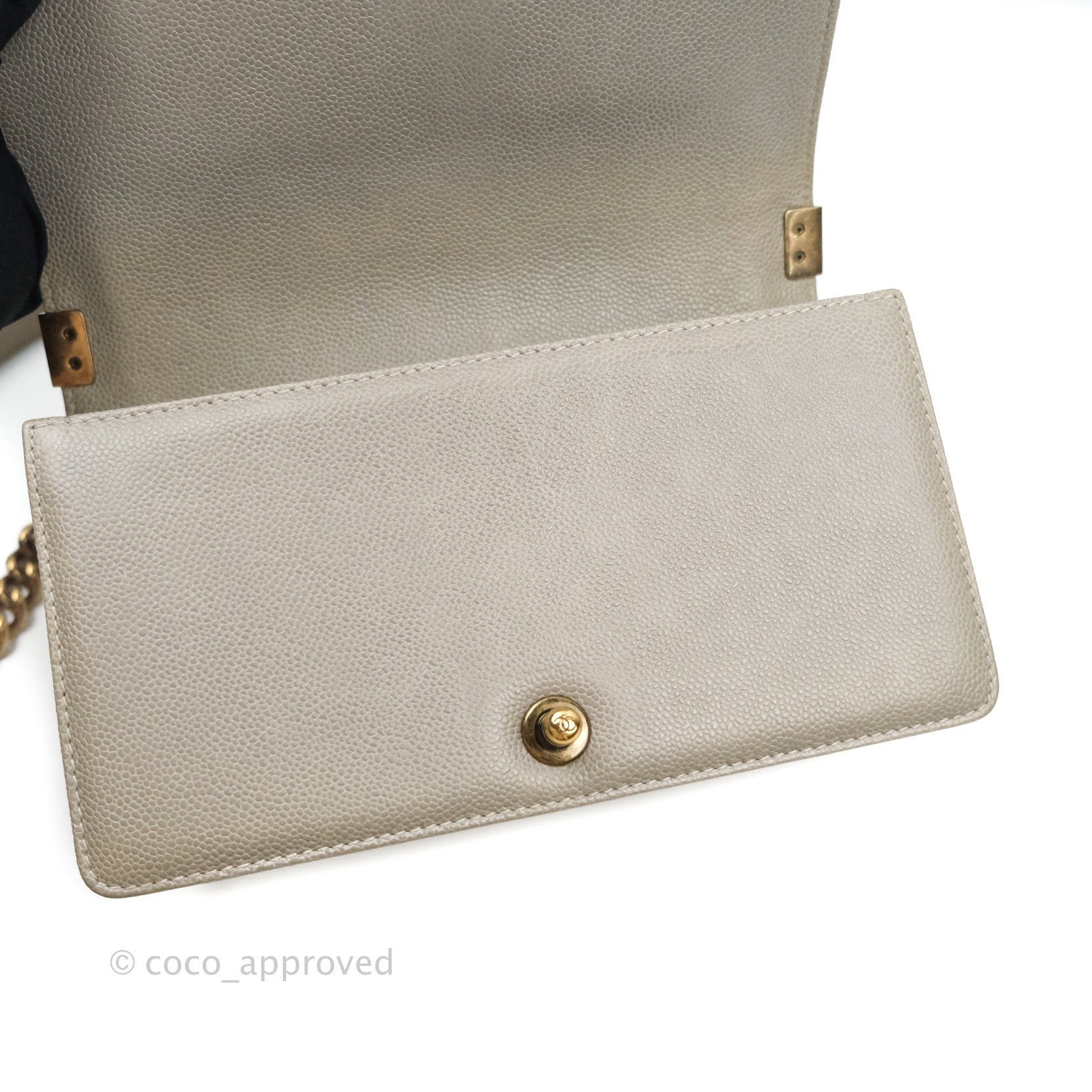 Chanel Boy Quilted Medium Handbag in Taupe Grey Caviar Leather with Gold Hardware - Perfect for Work, Evening Events & Luxury Fashion Accessories