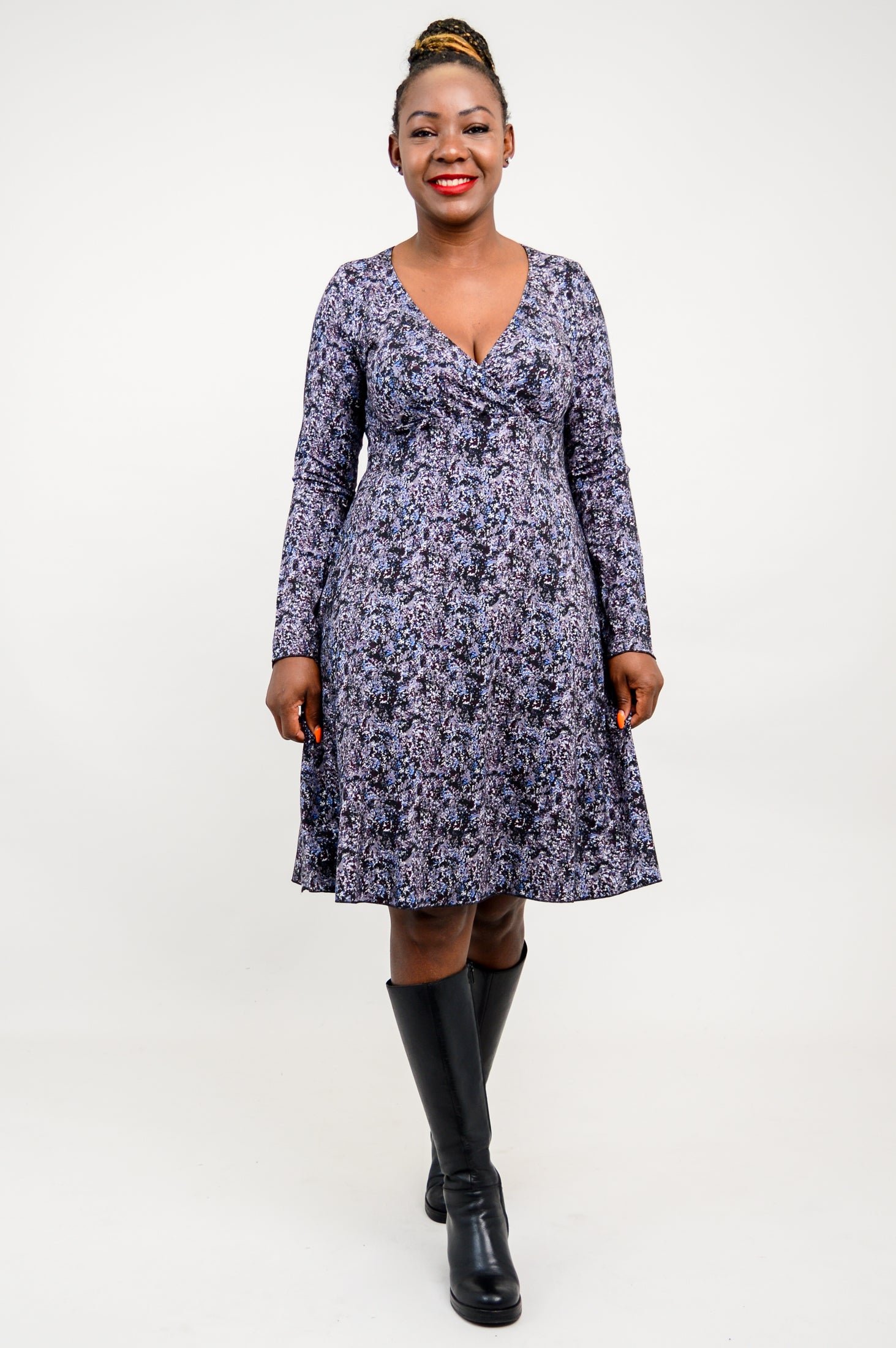 Denver Dress in Blue Space - Eco-Friendly Bamboo Fabric - Perfect for Casual Outings & Summer Vacations