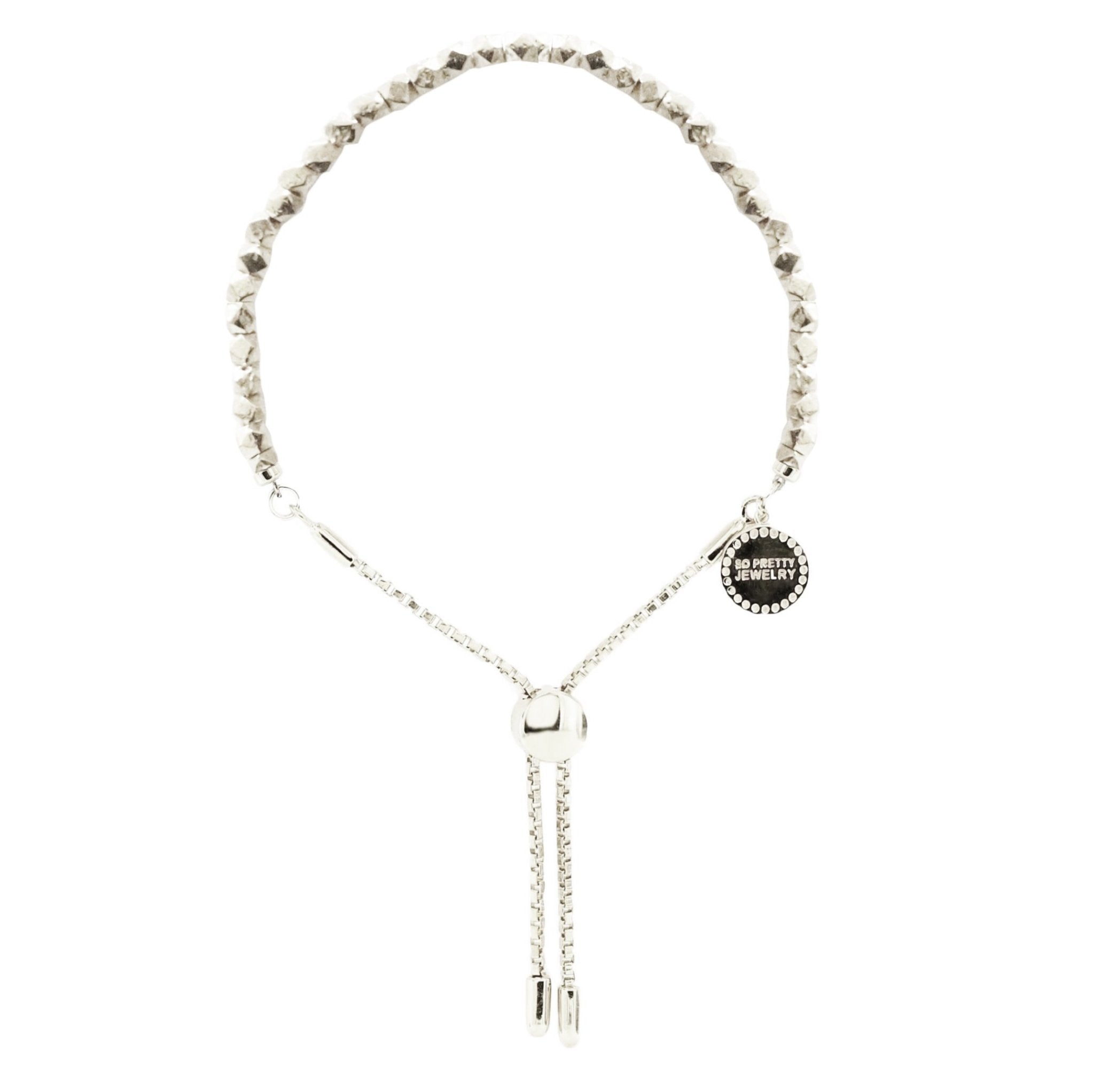 FEARLESS NUGGET Adjustable Silver Bracelet for Women - Stylish Jewelry Gift for Everyday Wear, Date Night & Special Occasions