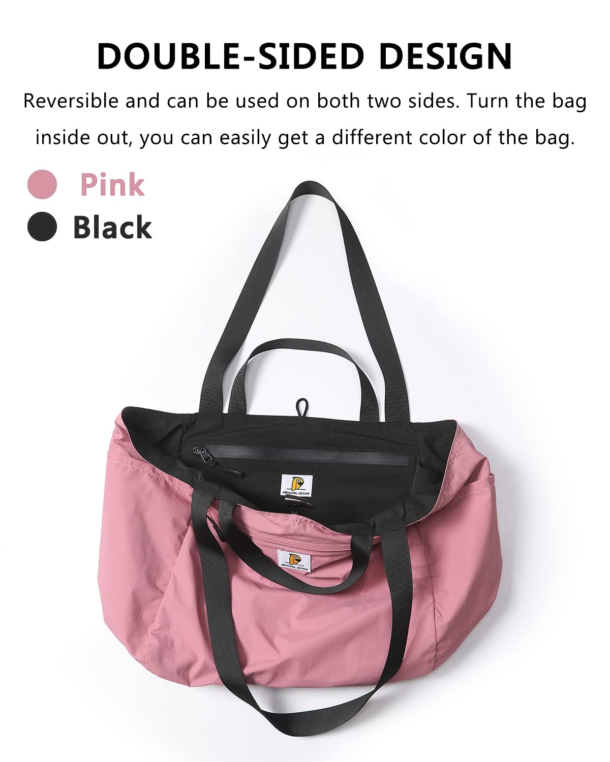 VanFn Foldable Travel Totes Duffel Bag - Lightweight Gym & Weekend Carry-On Luggage for Men & Women - Perfect for Workouts, Travel, and Overnight Trips