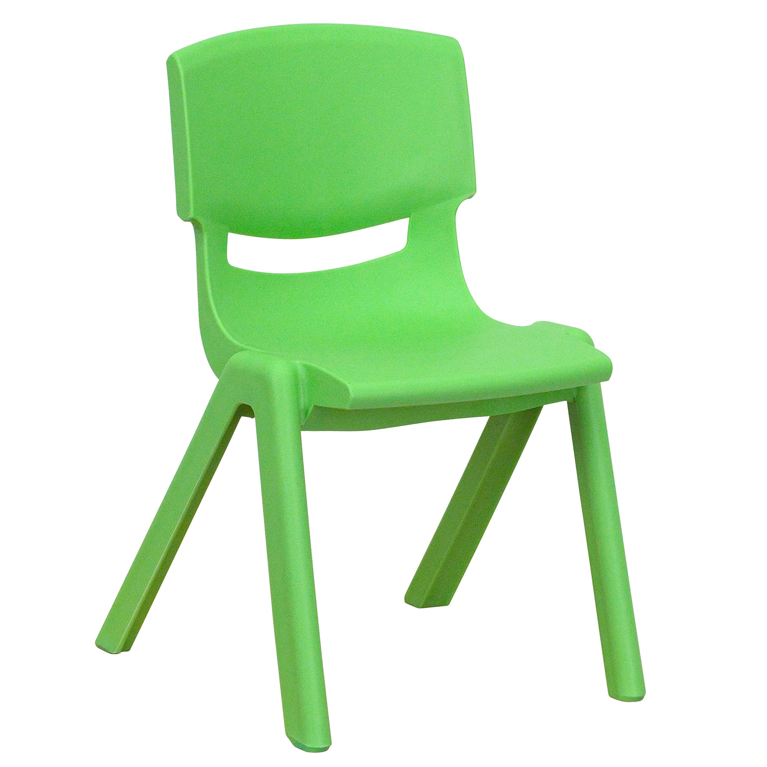 Flash Furniture Whitney 10-Pack Green Plastic Stackable School Chairs - 12