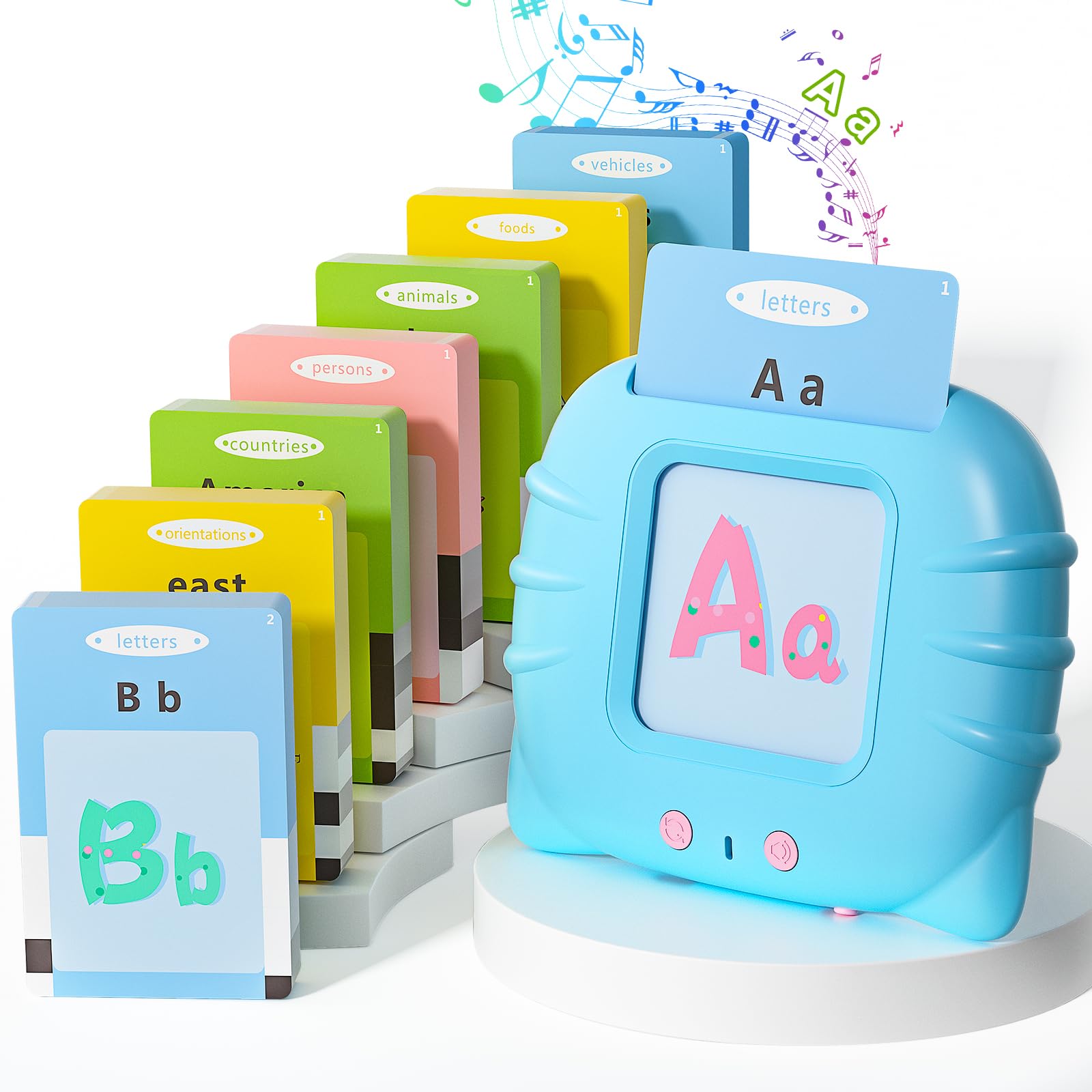 Interactive Talking Flash Cards with 384 Sight Words (Letters & Numbers) - Montessori Educational Learning Toy for Toddlers, Speech Therapy & Autism Sensory Development - Perfect for Home & Classroom Use