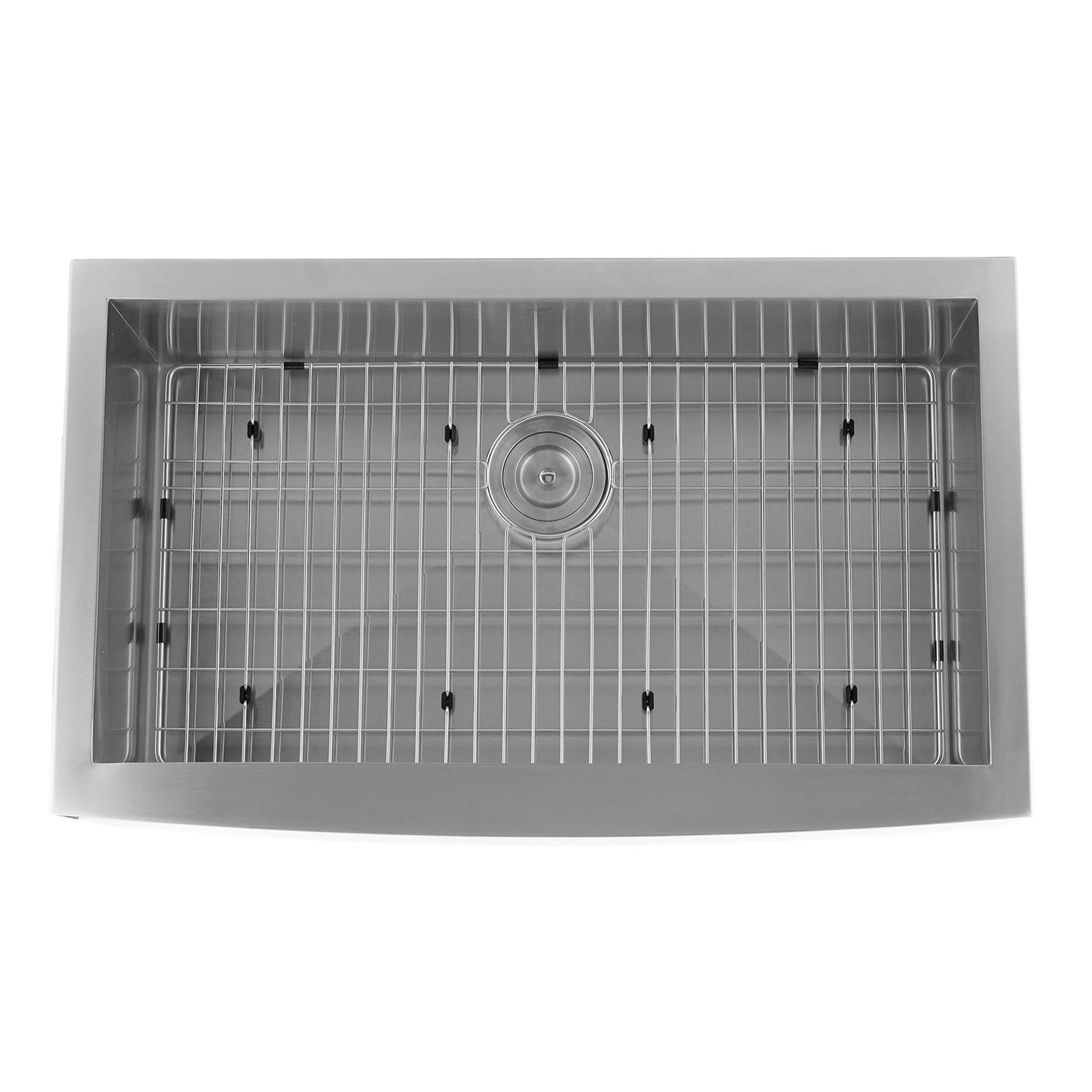 DAX Farmhouse Kitchen Sink 32x20 Inches - 16 Gauge Stainless Steel with Brushed Finish - Undermount or Drop-in Installation - Perfect for Modern Farmhouse & Rustic Kitchen Designs (DAX SQ 3321)