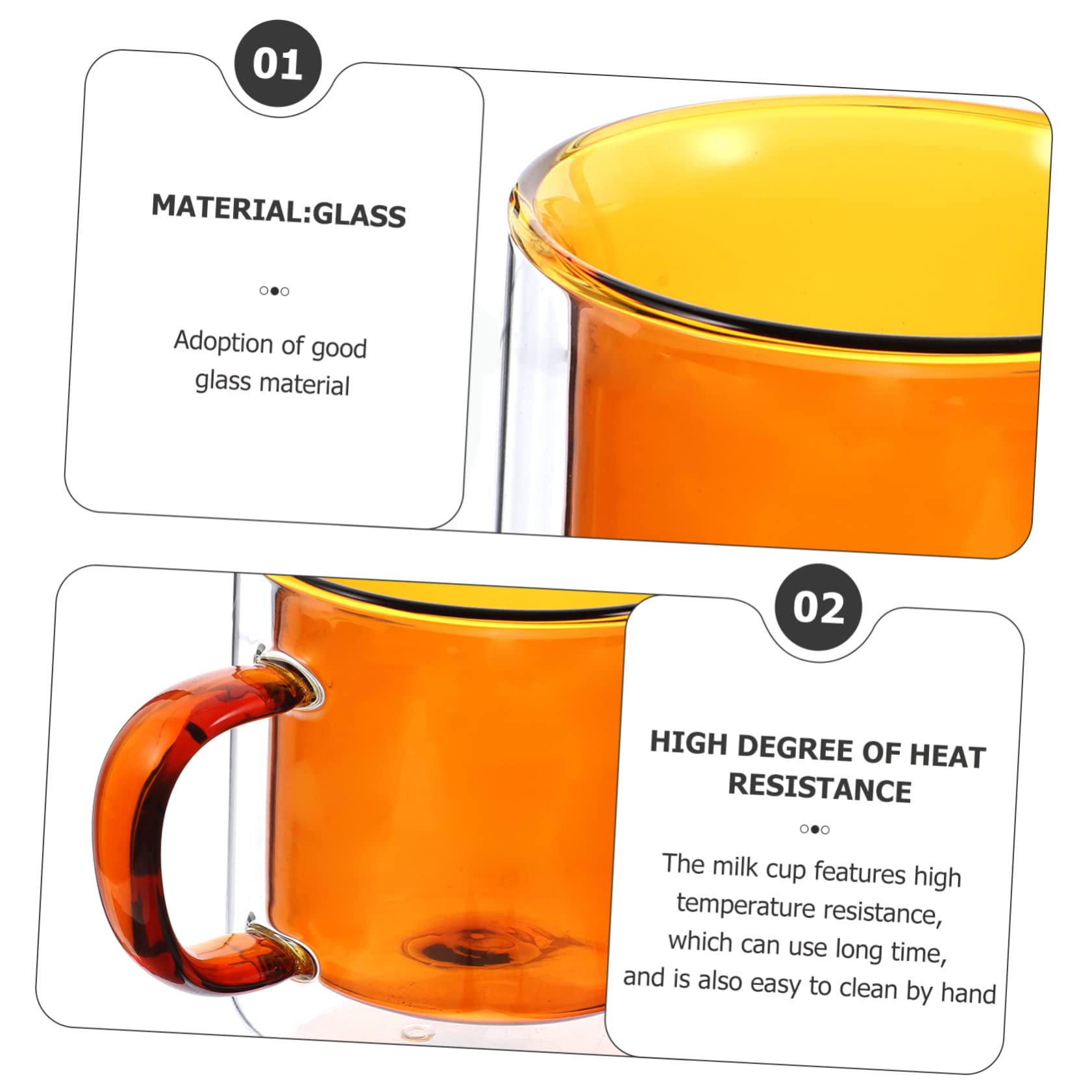 ABOOFAN Double Wall Insulated Glass Coffee Mug - 12oz Espresso Cup with Lid, Travel Mug for Hot/Cold Beverages, Perfect for Coffee, Tea, Beer - Ideal for Home, Office & Outdoor Use