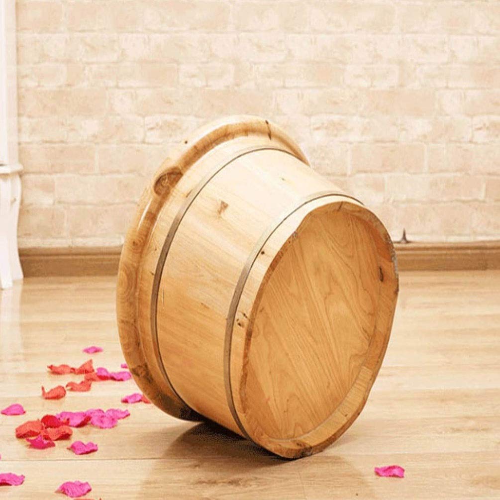 NUBAOzy Wooden Foot Bath Massager & Sauna Tub - Natural Wood Foot Spa for Relaxation, Detox & Circulation - Perfect for Home Spa, Aromatherapy & Stress Relief