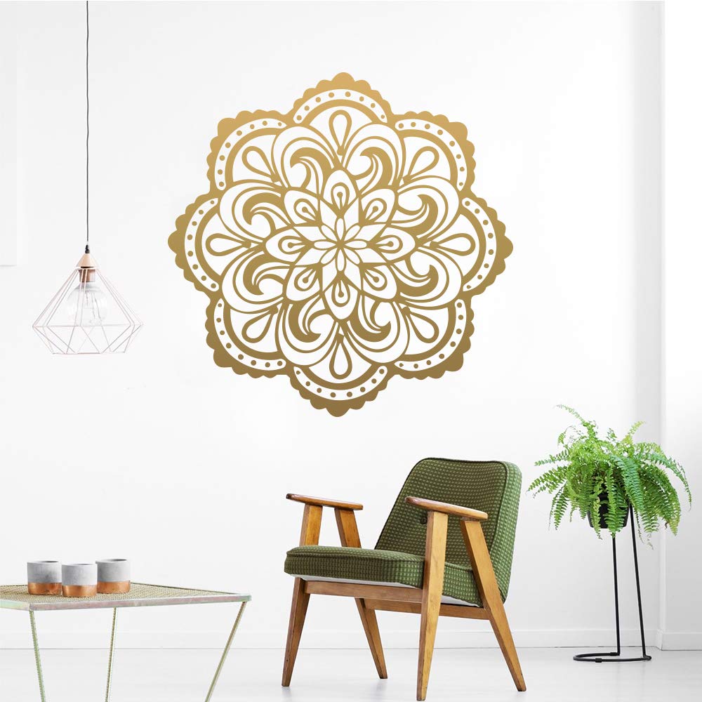 Mandala Yoga Wall Sticker - Removable DIY Wall Decals for Home Decor | Perfect for Living Room, Bedroom & Kids Room | Easy to Apply & Remove Wall Art