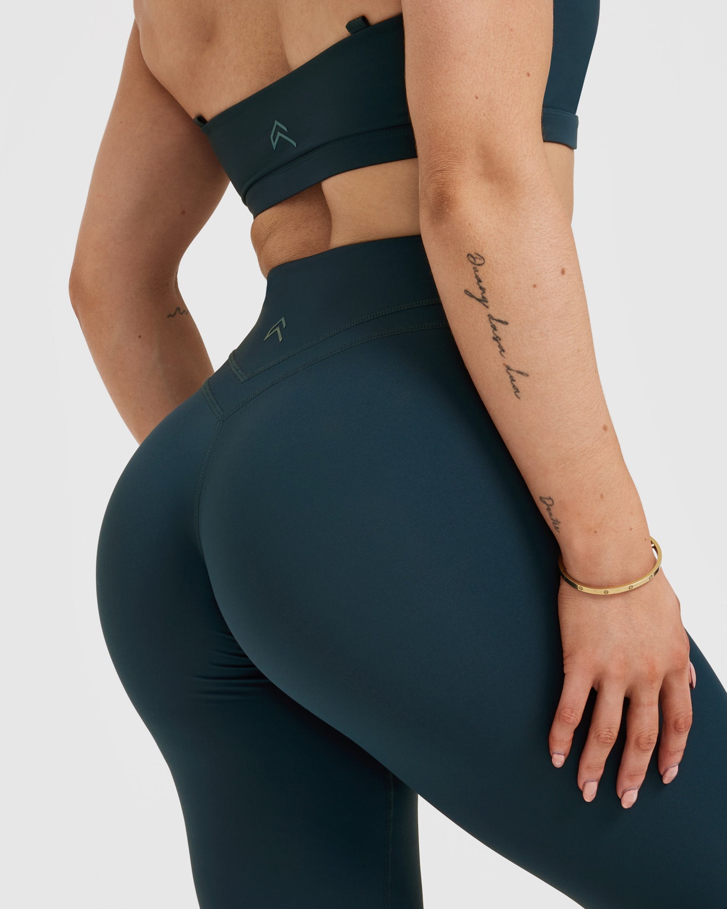 High Waisted Leggings for Women - Slimming Yoga Pants with Tummy Control in Oil Blue | Perfect for Workouts, Yoga & Everyday Wear