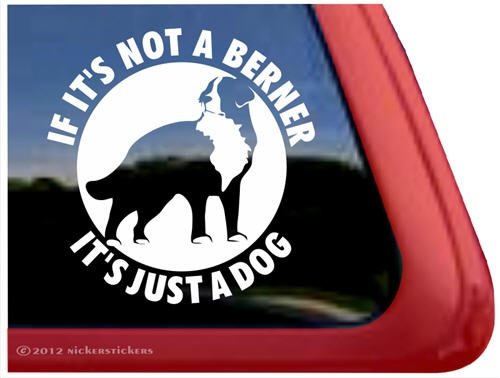 Berner Dog Vinyl Window Decal Sticker - Cute Bernese Mountain Dog Car Decal for Pet Lovers - Perfect for Cars, Windows, Laptops & Gifts