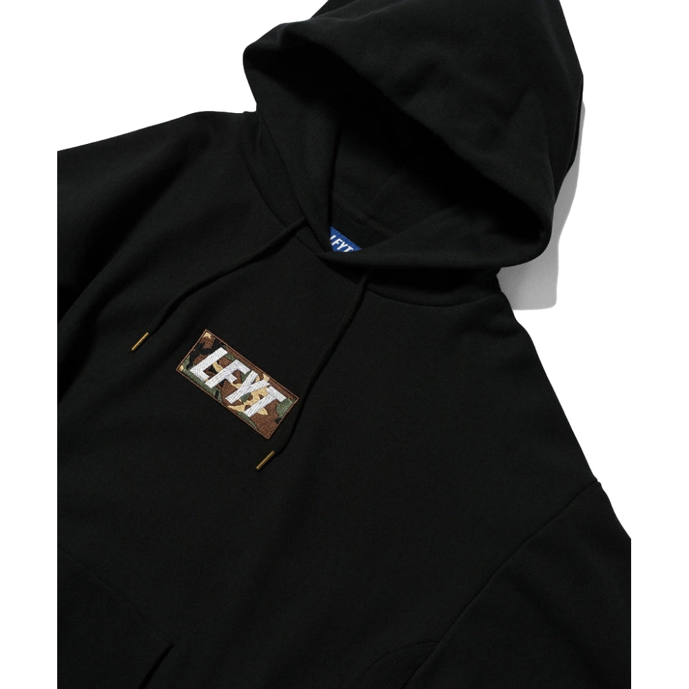 Lafayette Camo Box Logo Hoodie - 100% US Cotton, Black - Perfect for Outdoor Adventures & Streetwear Fashion