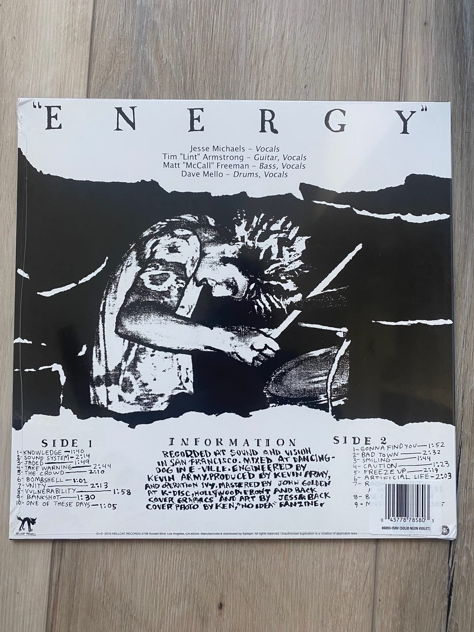Operation Ivy - Energy Limited Edition Hand Numbered Neon Violet Vinyl LP Record | Punk Rock Music Collector's Item | Perfect for Vinyl Enthusiasts & Music Lovers' Collections