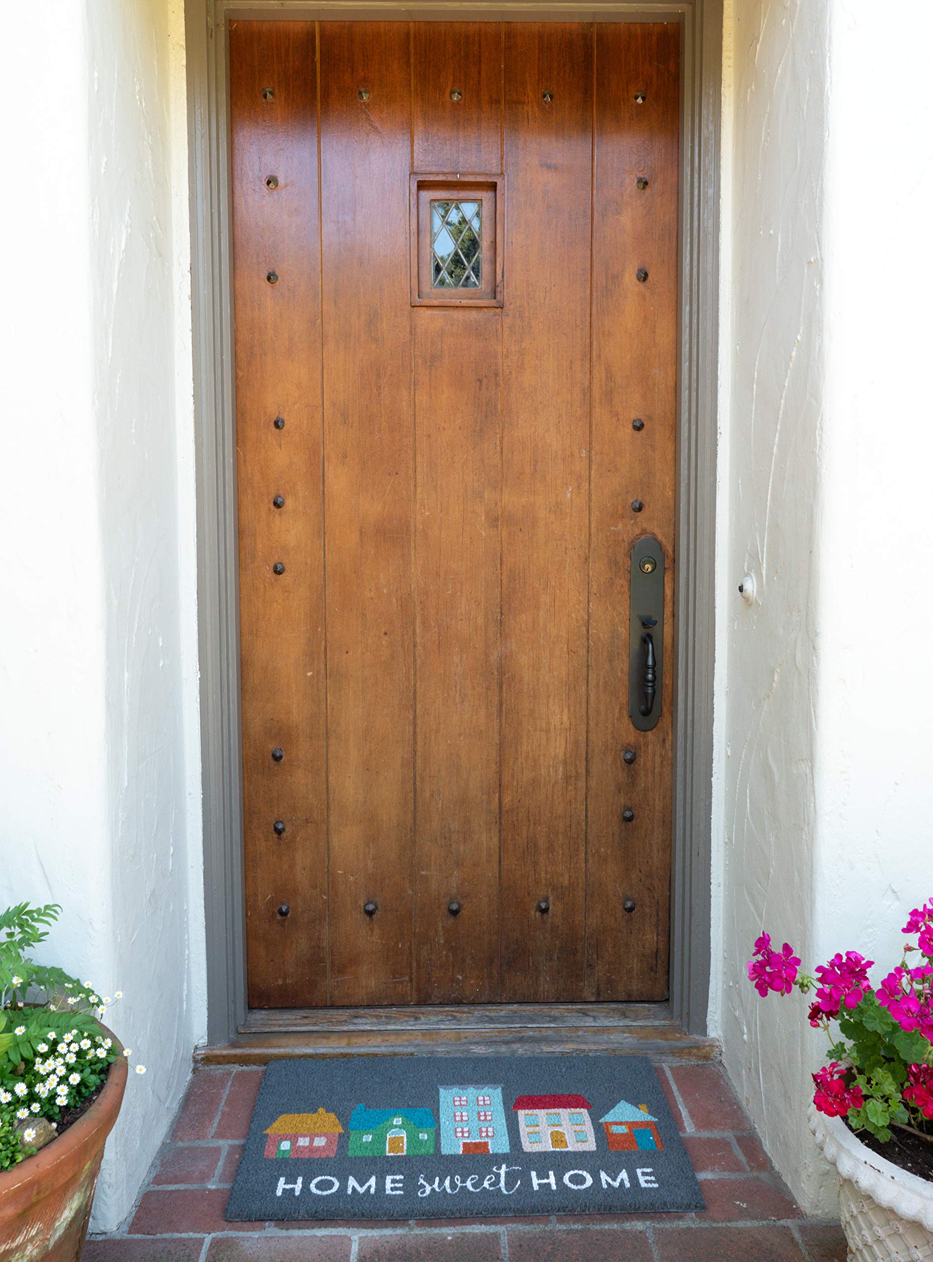 KAF Home Premium Coir Doormat - Heavy Duty, Weather Resistant & Non-Slip PVC Backing for Indoor/Outdoor Use - Perfect for Entryways, Patios & Mudrooms - Home Sweet Home Design