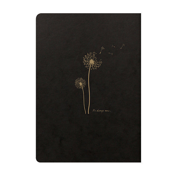 Clairefontaine Flying Spirit Notebook - A5 Size, Black Hardcover, Premium Quality Paper for Writing & Sketching - Perfect for Journaling, Note Taking & School Use
