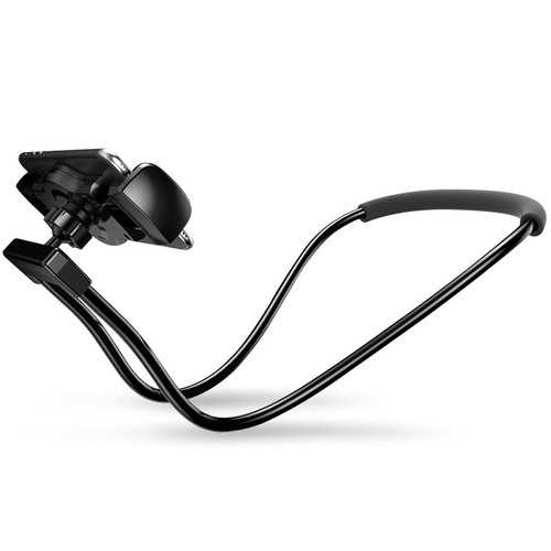 Baseus 360° Rotatable Phone Holder Necklace - Adjustable Lazy Arm Bracket for 4-10 Inch Smartphones & Tablets - Perfect for Hands-Free Cooking, Working & Video Watching