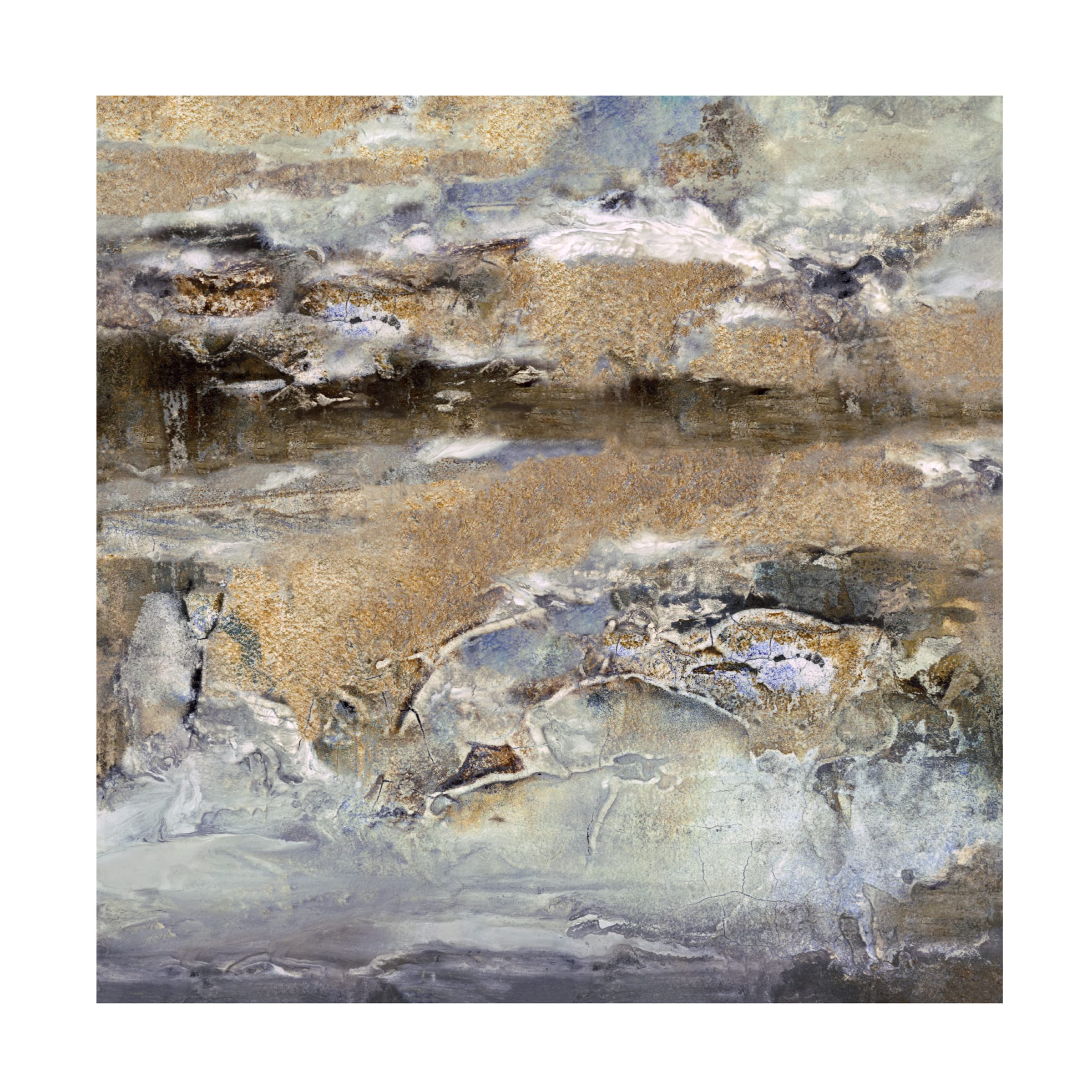 Scherrer Finch 'Gilt Sandstone I' Canvas Wall Art - Handmade Modern Abstract Painting for Living Room, Bedroom & Office Decor - Perfect Gift for Art Lovers