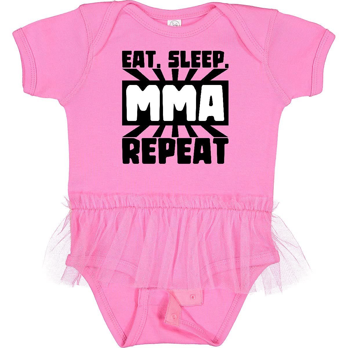 Eat Sleep MMA Repeat Infant Tutu Bodysuit - Cute MMA Baby Onesie for Girls & Boys - Perfect for Training Days, Gym Visits & MMA Fan Gifts