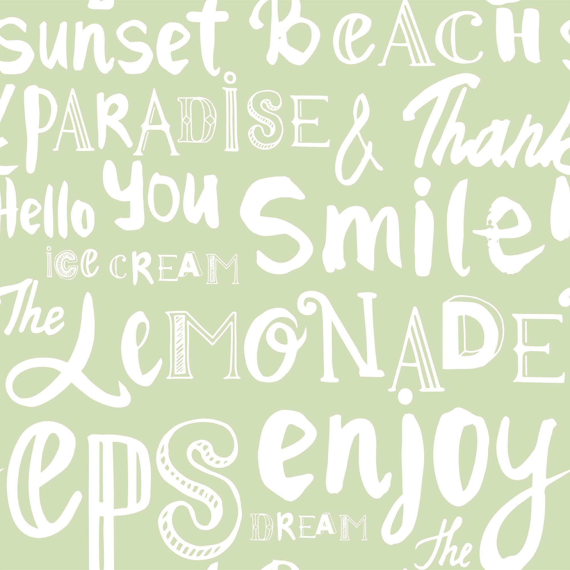 Kids Wallpaper Sample - Green & Similar Tones 003 | Nursery, Bedroom & Playroom Decor