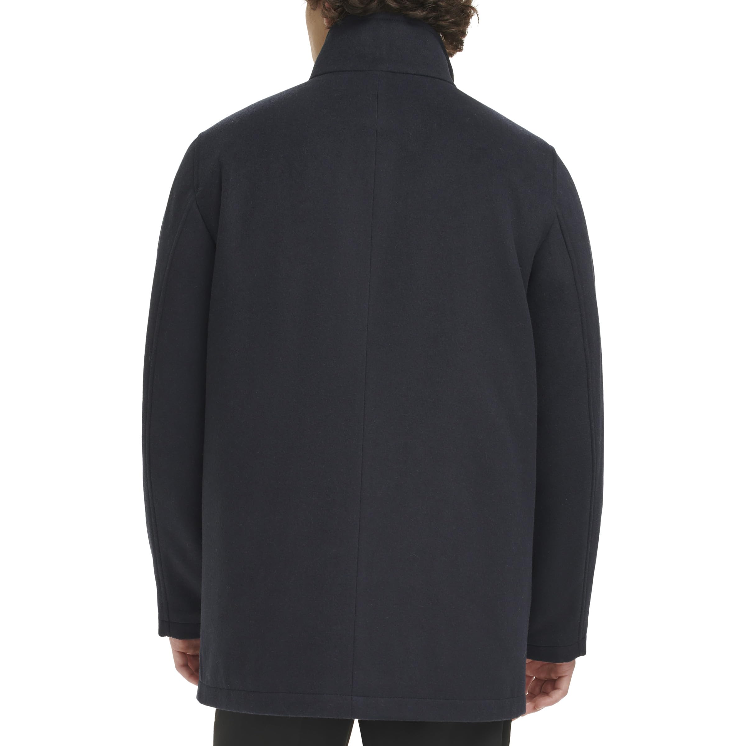 DOCKERS Men's Wool Melton Duffle Coat with Two Pockets - Winter Warm Overcoat for Casual & Business Wear - Perfect for Office, Travel and Outdoor Activities