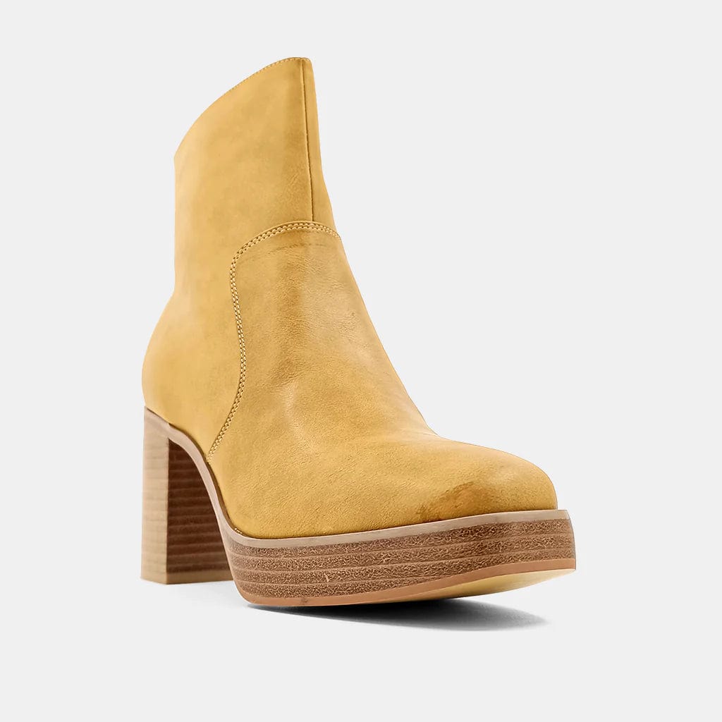 Shu Shop Tan Vernita Platform Bootie - Stylish Chunky Heel Ankle Boots for Women | Perfect for Fall, Winter & Casual Outfits